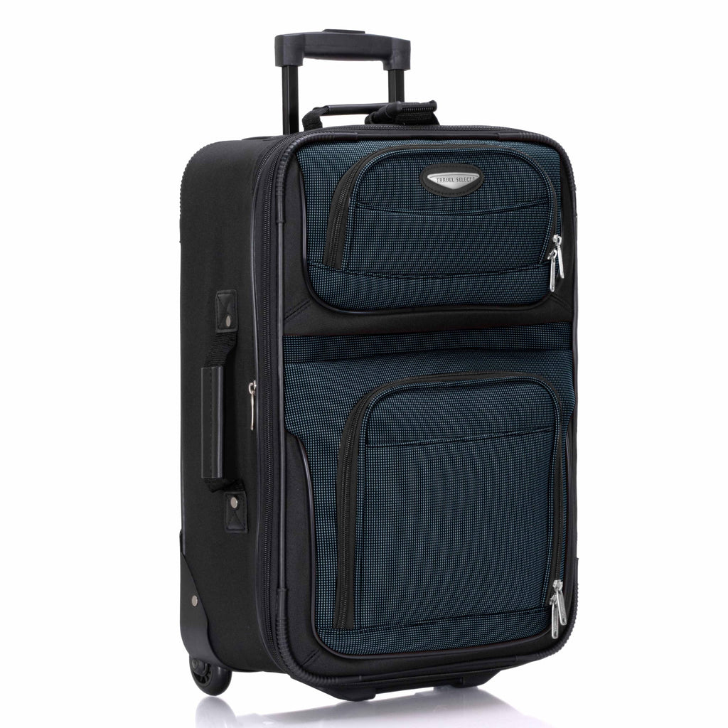 Travel Select Amsterdam Softside Expandable Luggage with Rolling Wheels, Navy, 21-Inch Carry-on