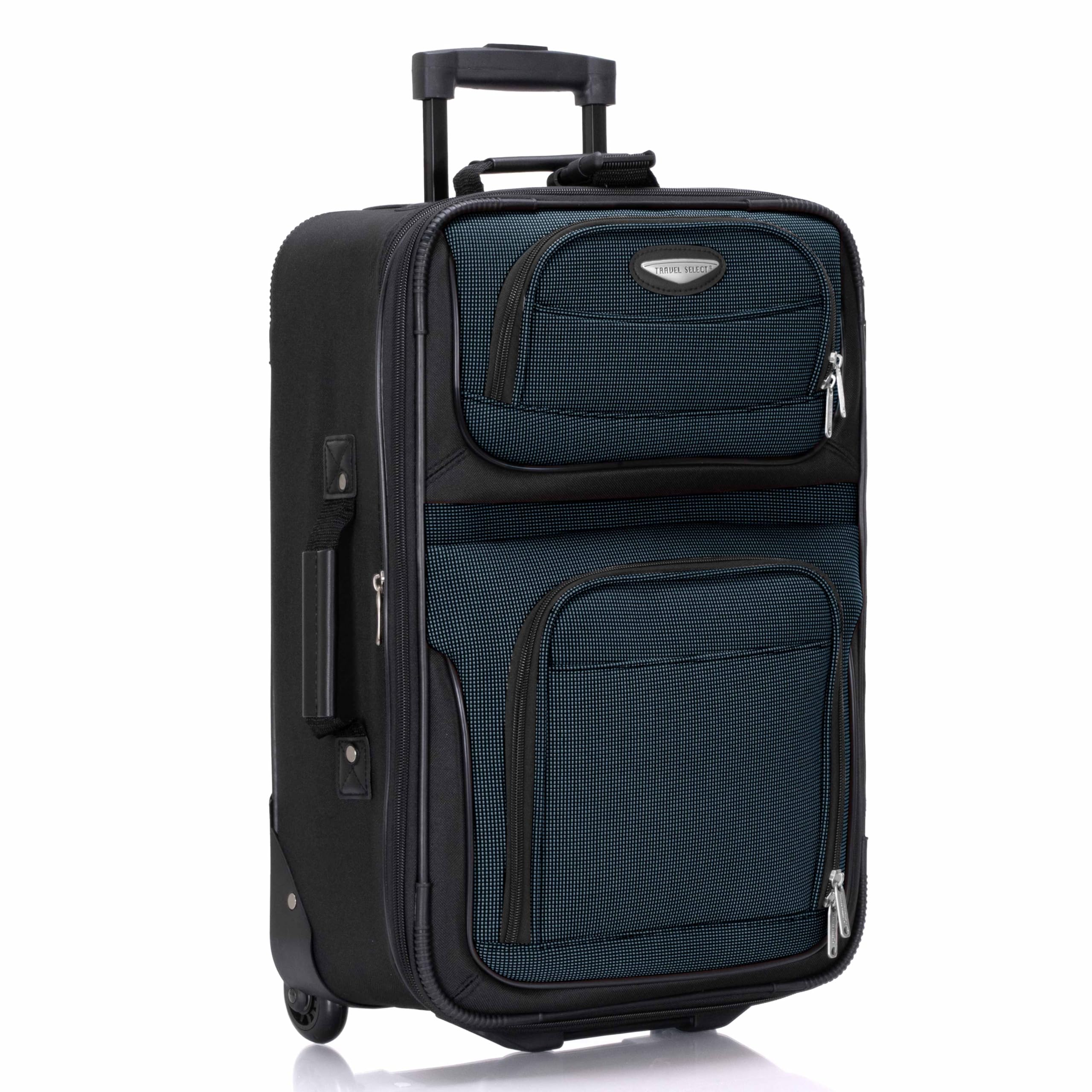 Travel Select Amsterdam Softside Expandable Luggage with Rolling Wheels, Navy, 21-Inch Carry-on