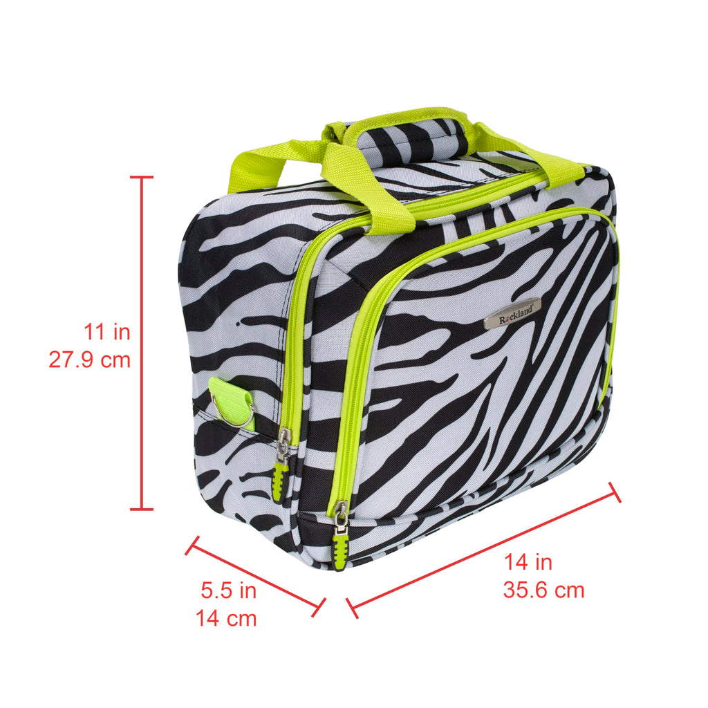 Rockland Fashion Softside Upright Luggage Set, Expandable, Lime Zebra, 2-Piece (14/19)