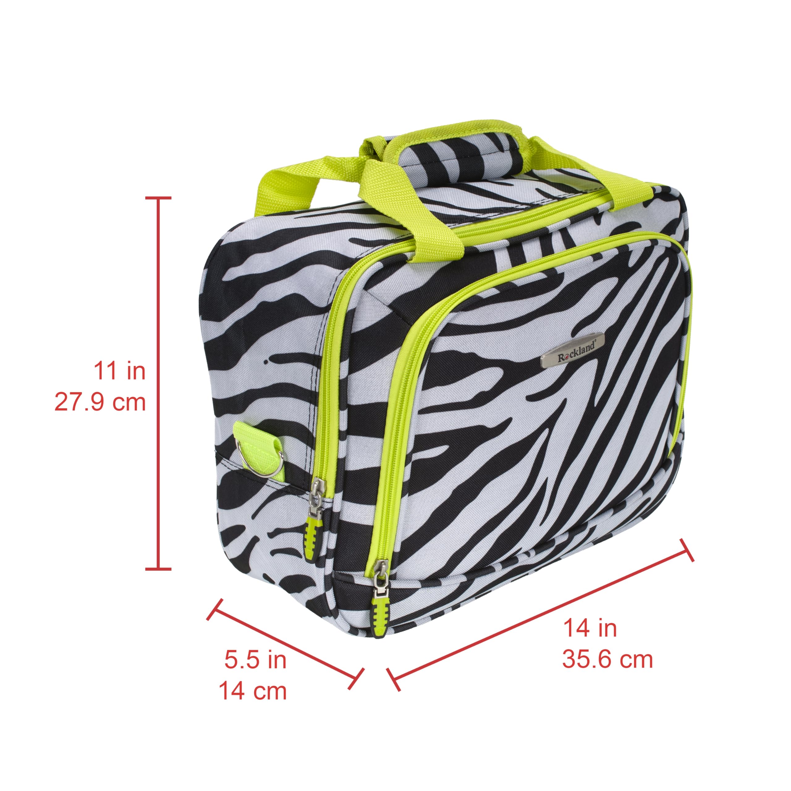 Rockland Fashion Softside Upright Luggage Set, Expandable, Lime Zebra, 2-Piece (14/19)