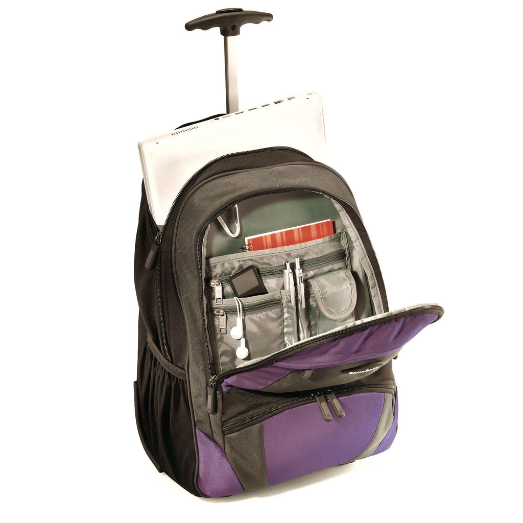 Samsonite Wheeled Backpack (19 x 10 x 13), Black/bordeaux