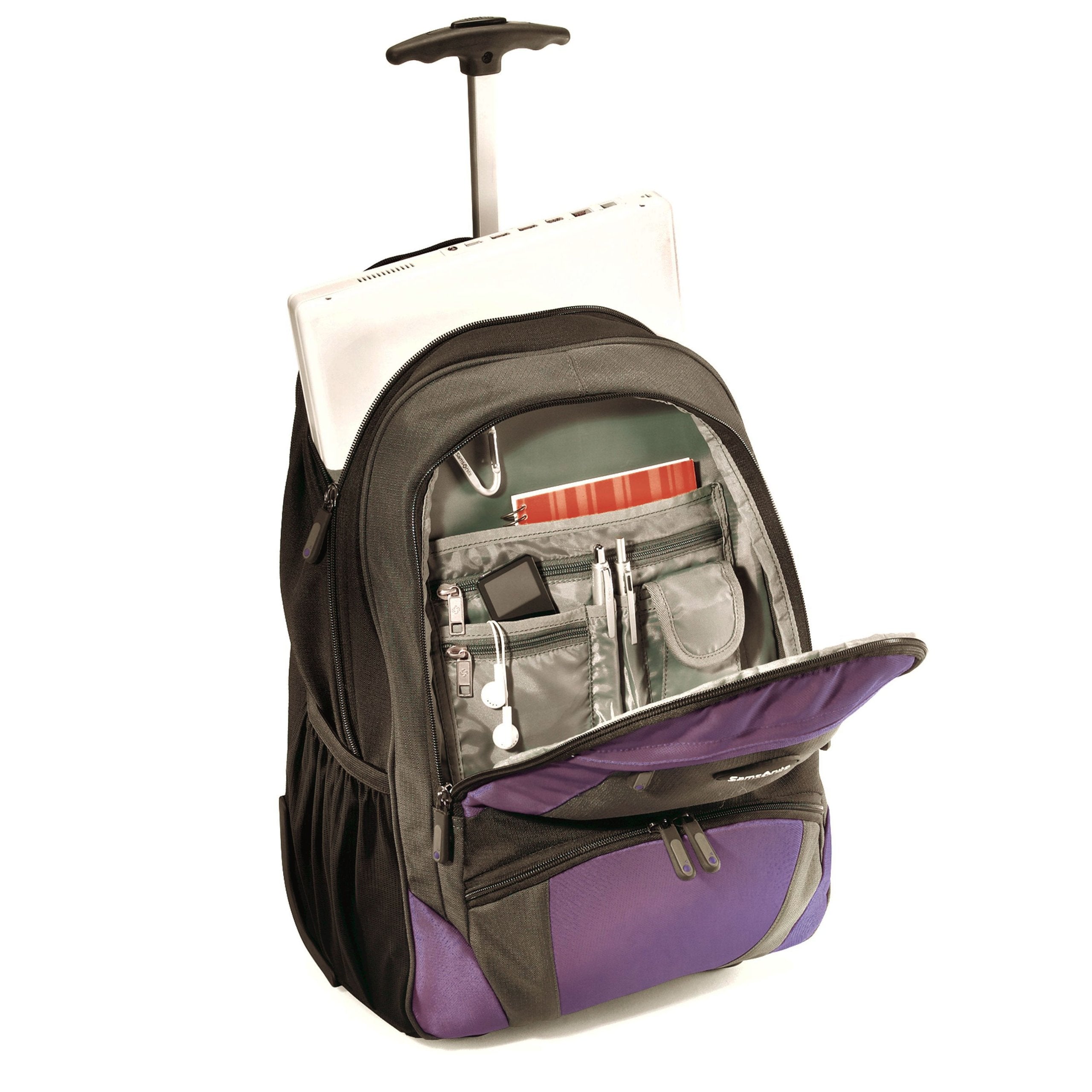 Samsonite Wheeled Backpack (19 x 10 x 13), Black/bordeaux