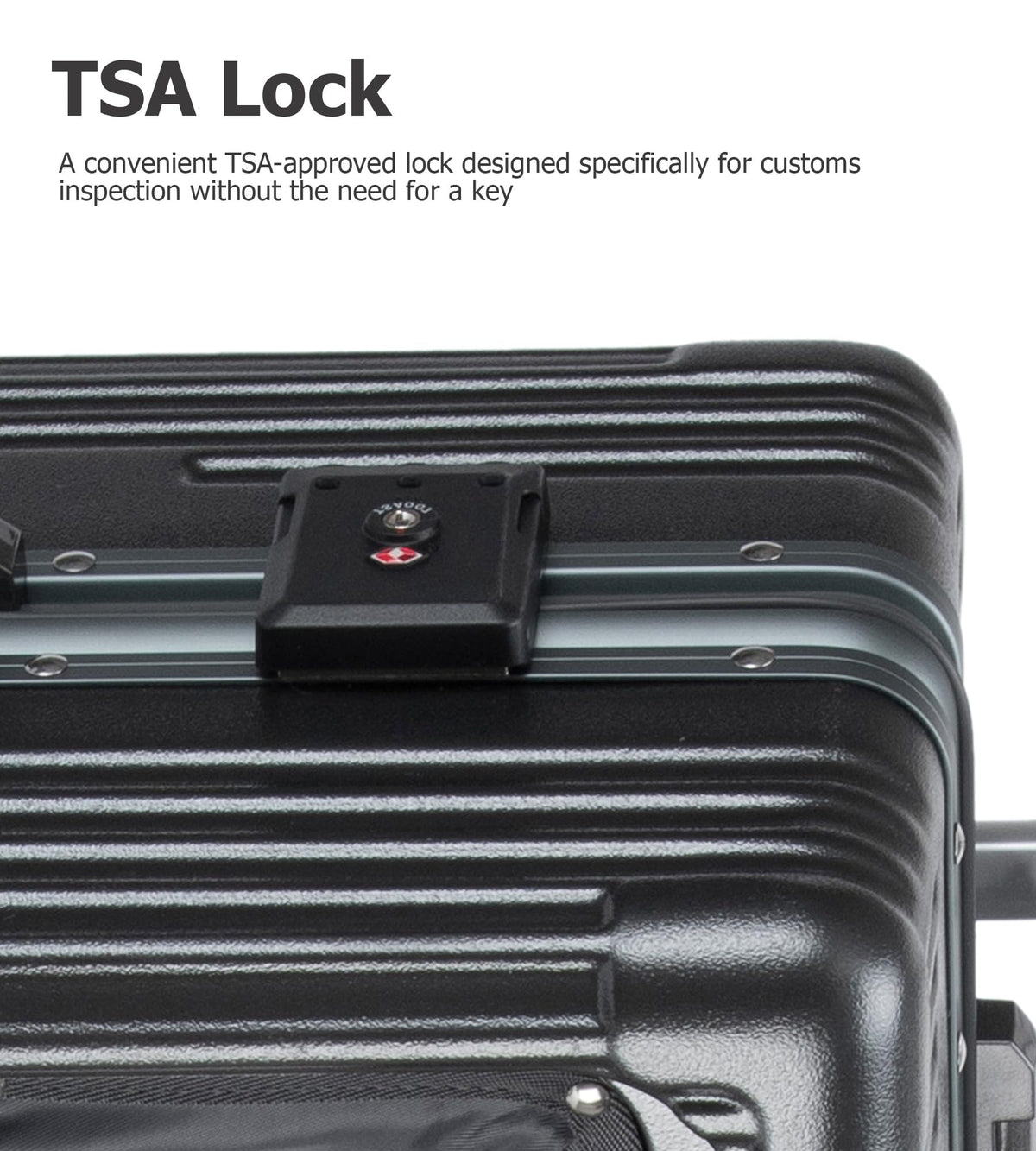 feilario Aluminium Frame PC Hard Shell Spinner Wheels Luggage,20.8"X15"X8.7 Airline Approved Built-In TSA lock Carry on Suitcase, with Cup Holder, USB Port, Phone Holder