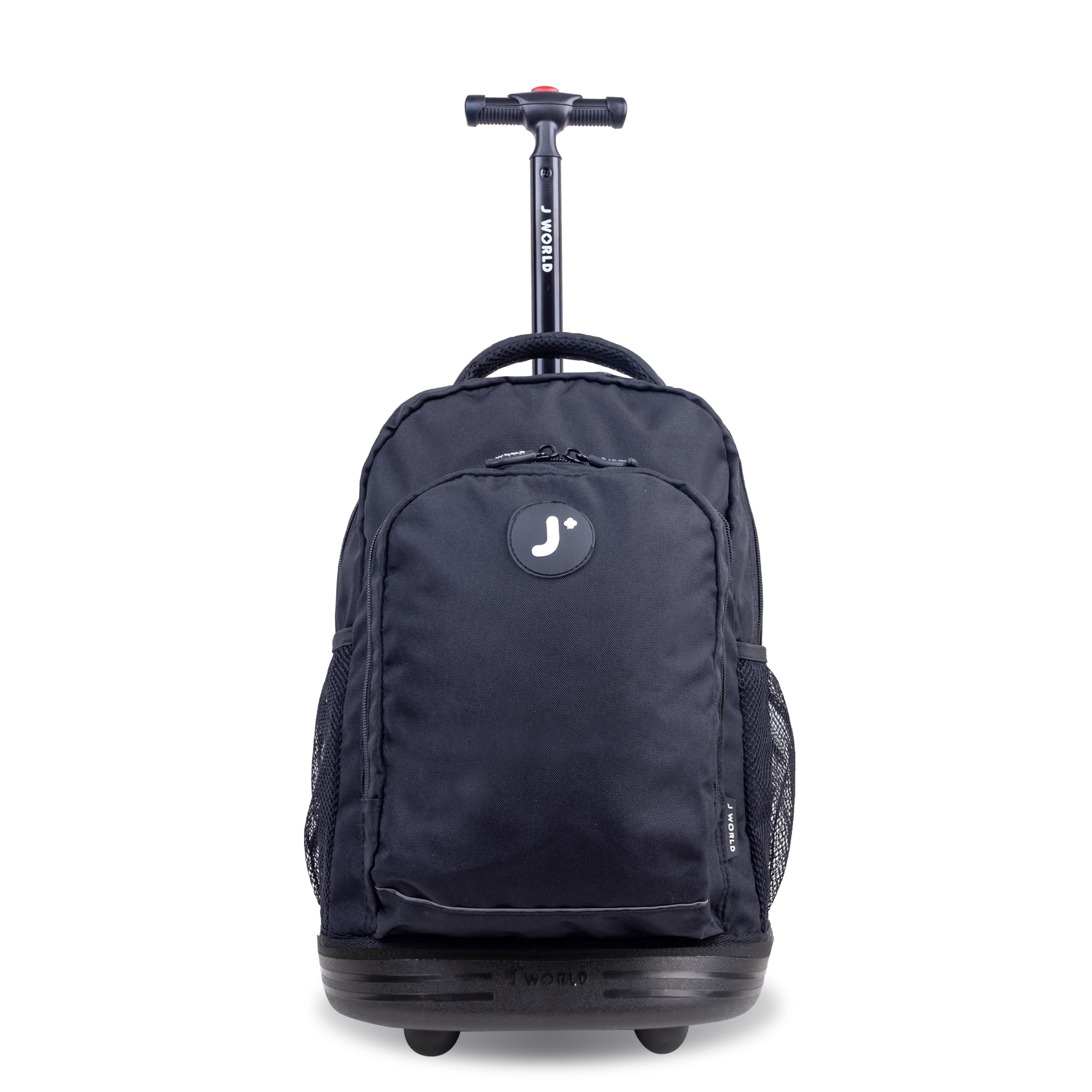 J World Sunny Rolling Backpack for Kids. Roller Bag With Wheels, Black