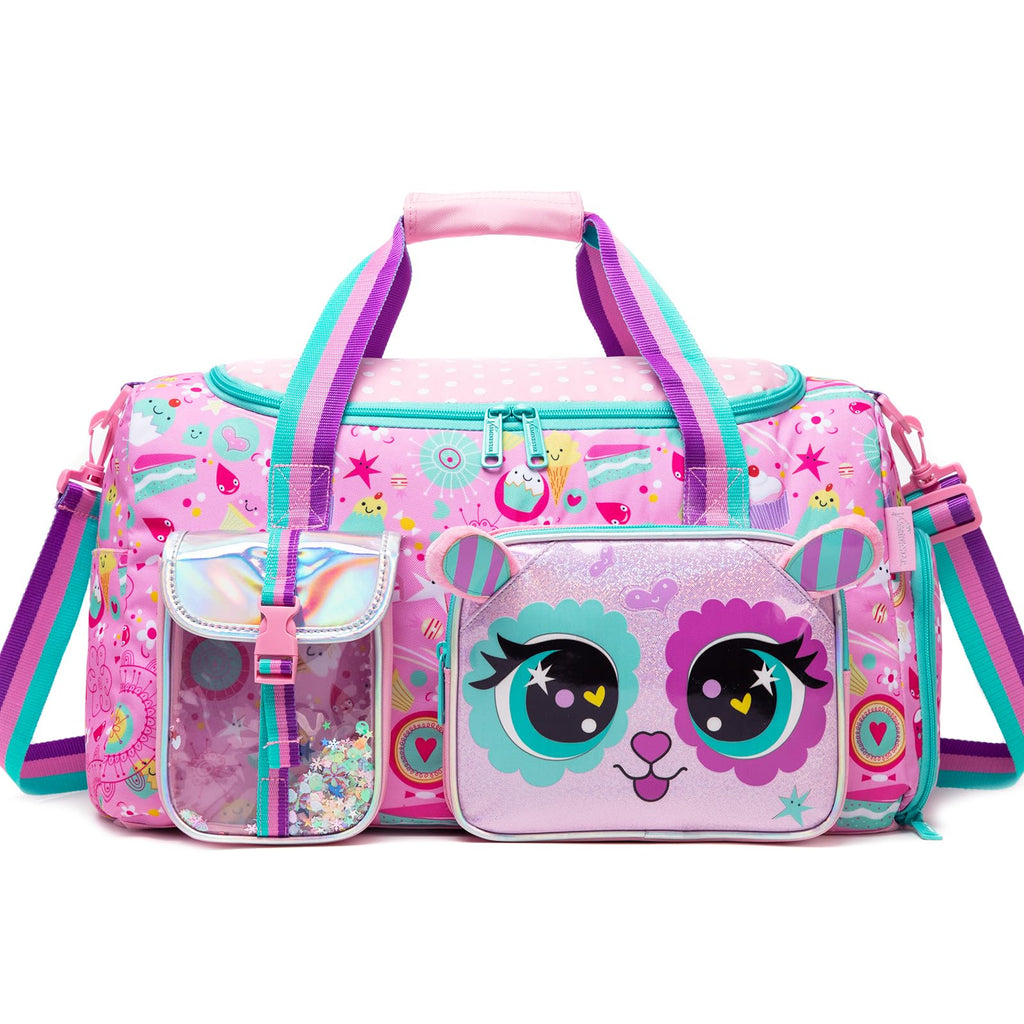 Kids Duffle Bag Girls Travel Bag for Kids Overnight Bag for Girls Dance Bag for Girl Weekender Bag Gym Bag with Shoe Compartment
