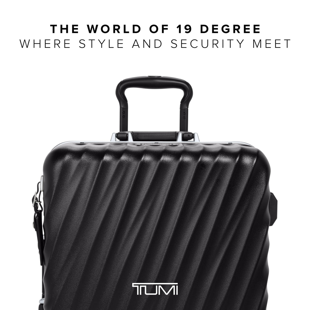 TUMI 19 Degree Frame Continental 4 Wheel Carry-On - Lightweight Suitcase - Hard Shell Luggage - 21.8" X 15.8" X 9.0" - Black Textured