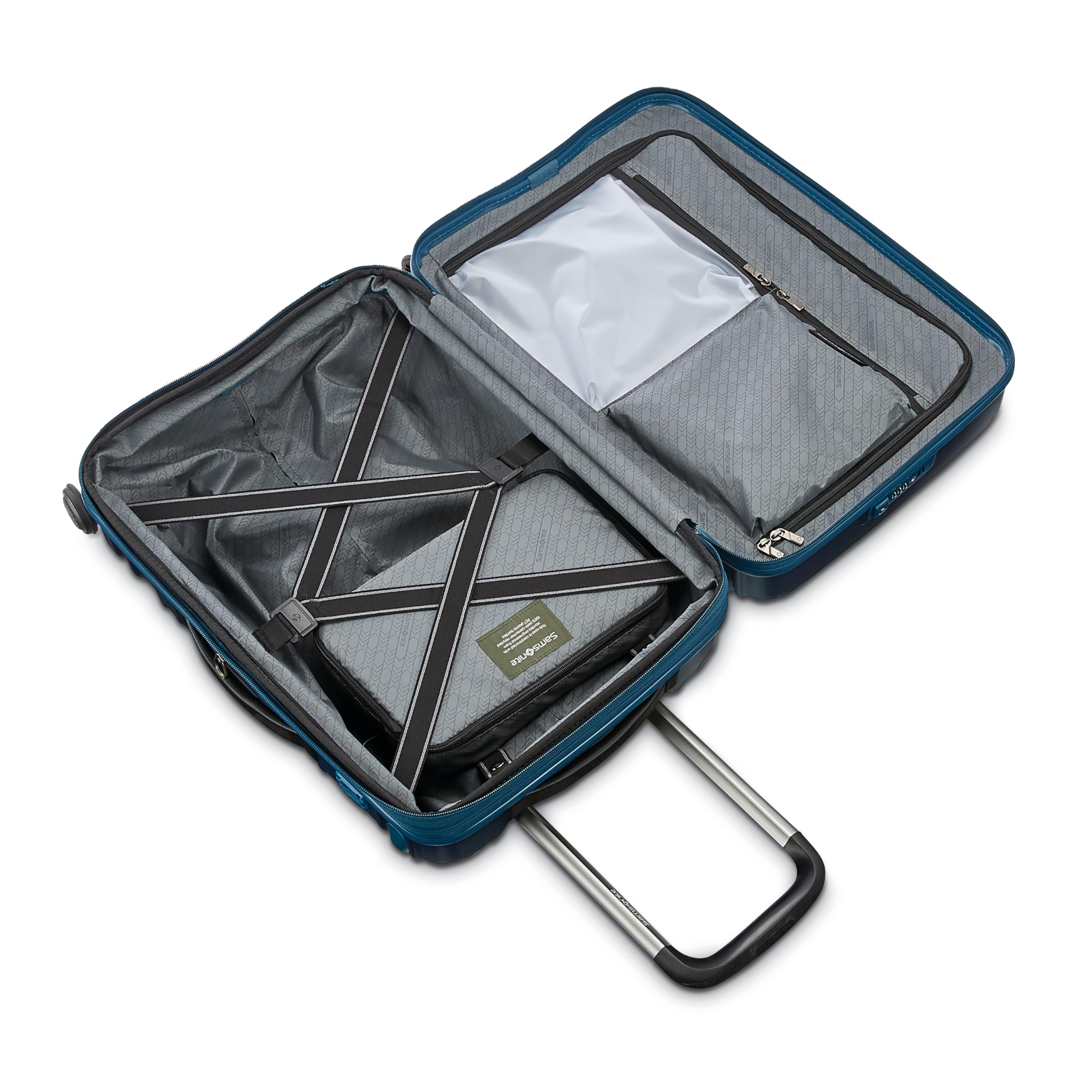 Samsonite Stryde 2 Hardside Expandable Luggage with Double Spinner Wheels, 22 x 14 x 9 Carry On, Deep Teal