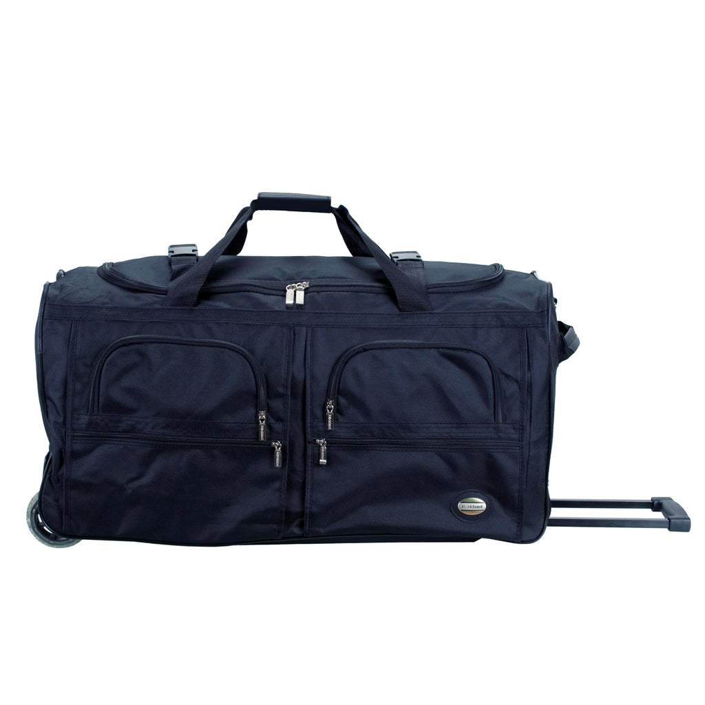 Rockland Rolling Duffel Bag, Black, 30"