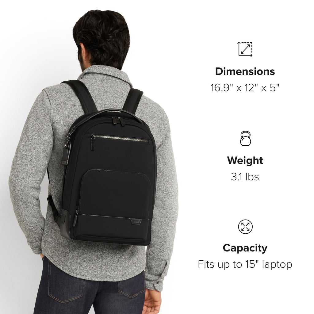 TUMI Harrison Warren Backpack - 15-Inch Laptop Backpack - Stylish Women's & Men's Backpack for Travel & Business - Black