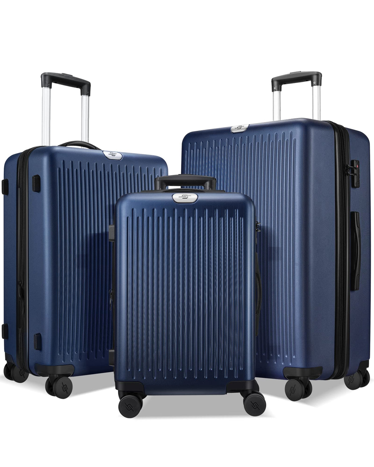 3 Piece Luggage Sets Expandable, Hardshell Travel Suitcase with Double Spinner Wheels and TSA Lock