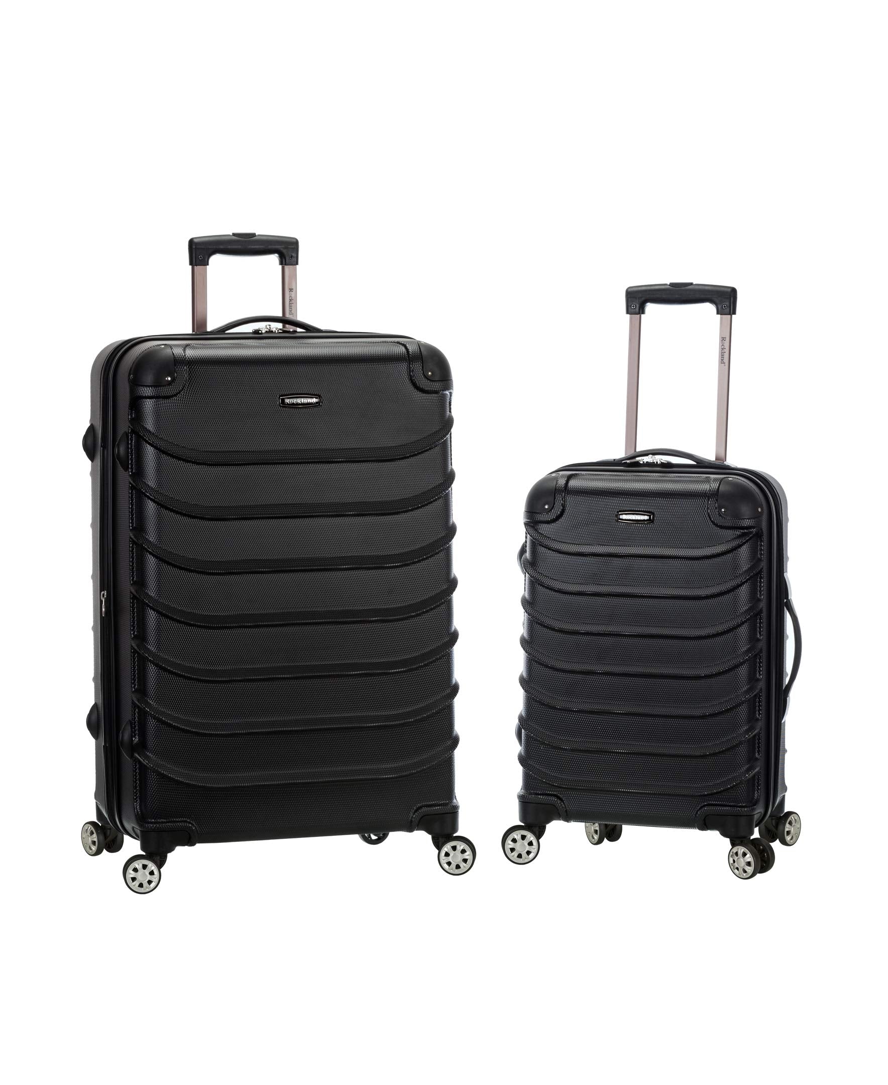 Rockland Speciale Hardside 2-Piece Expandable Spinner Luggage Set, Black, 2-Piece Set (20/28) (F230-BLACK)