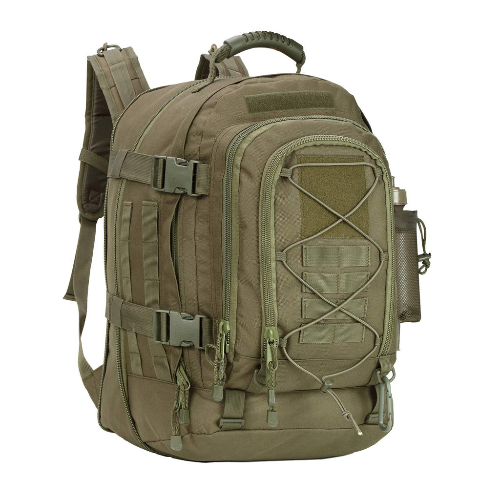PANS Military Expandable Travel Backpack Tactical Waterproof Outdoor 3-Day Bag,Large,Molle System for Travel,Hiking,Camping,Trekking,Outdoor Sports,Work(Green)