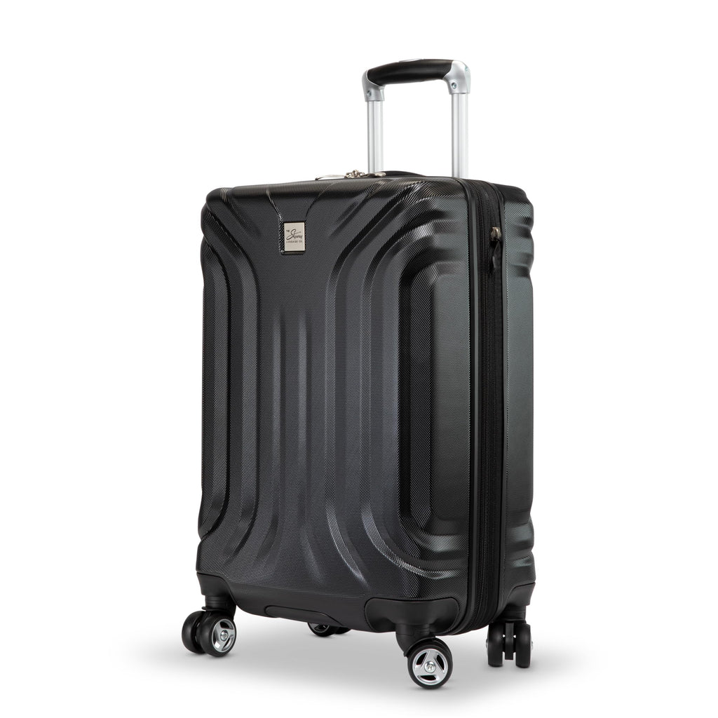 Skyway Nimbus 4.0 Expandable, Durable Hardside, 4 Wheel Spinner, Lightweight Suitcase, Unisex, Stylish, Black, Carry-On 20-Inch