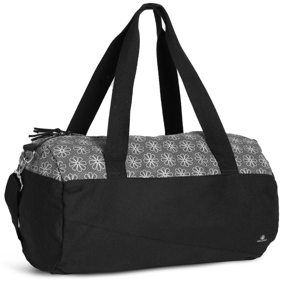 VOLCOM SCHOOLYARD CANVAS DUFFEL, BLACK/WHITE, OSFA