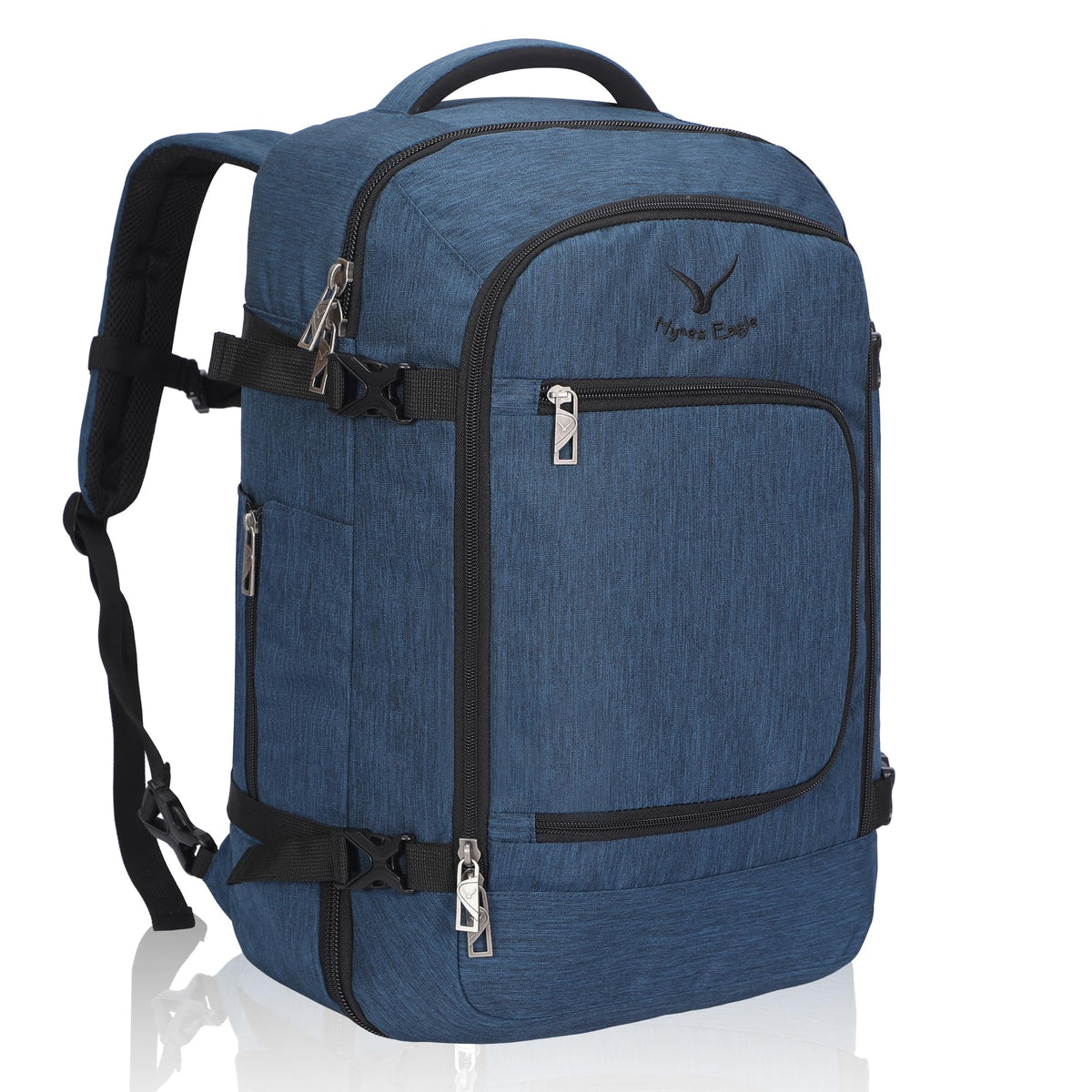 Hynes Eagle Travel Backpack 40L Flight Approved Carry on Backpack Men Large Cabin Weekender Laptop Backpack Women 15.6 inches Blue 2024