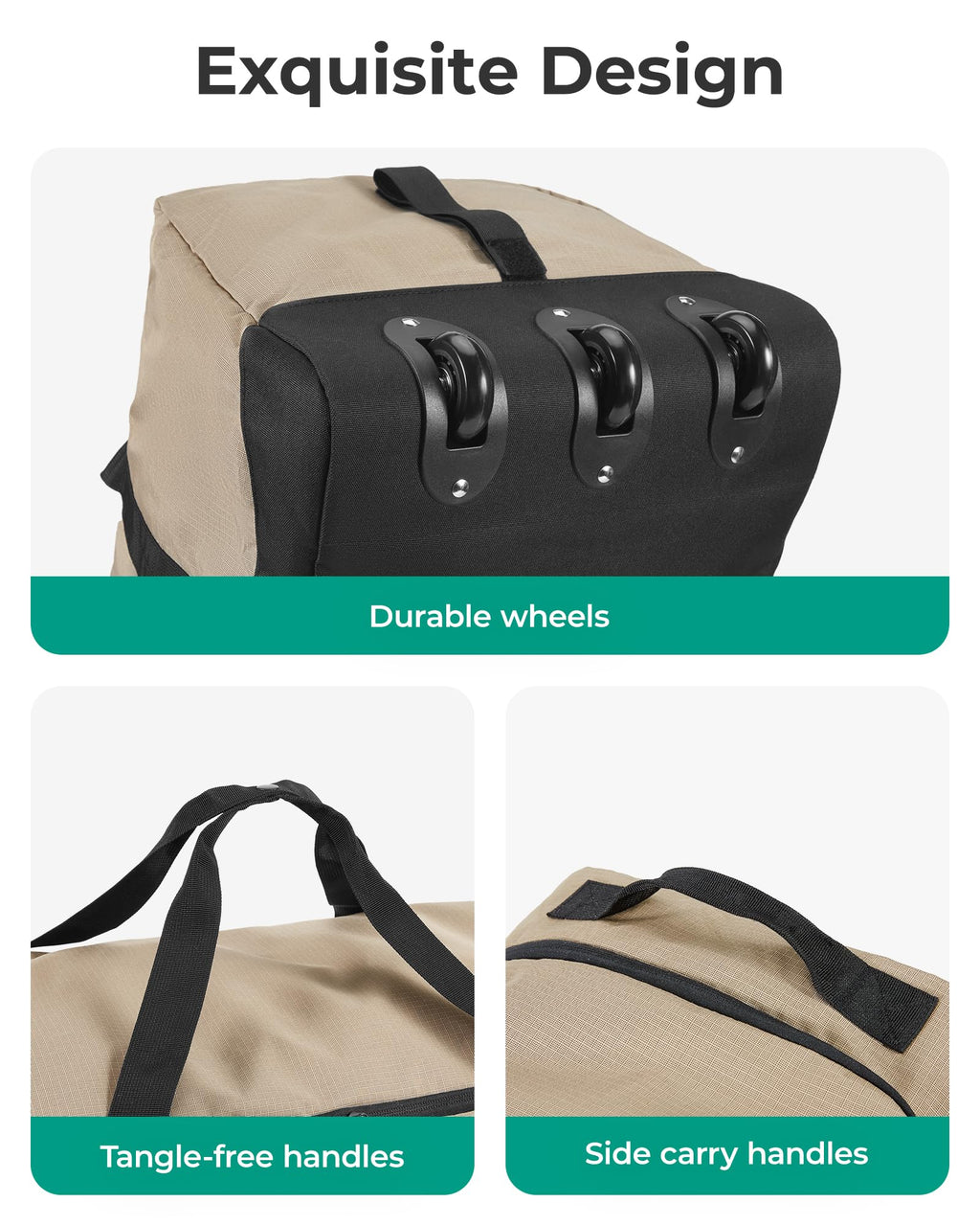BAGSMART 83L Foldable Travel Bag, Large Duffle Bag for Travel, Duffel Luggage Bag for Sport College Camping, Water Resistant, Black