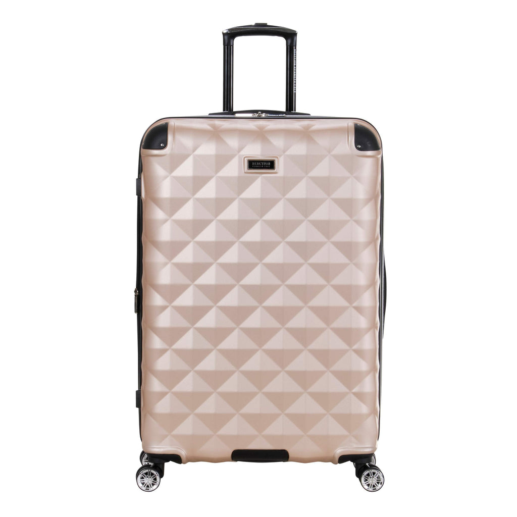 Kenneth Cole REACTION Diamond Tower Collection Lightweight Hardside Expandable 8-Wheel Spinner Travel Luggage, Rose Gold, 28-Inch Checked