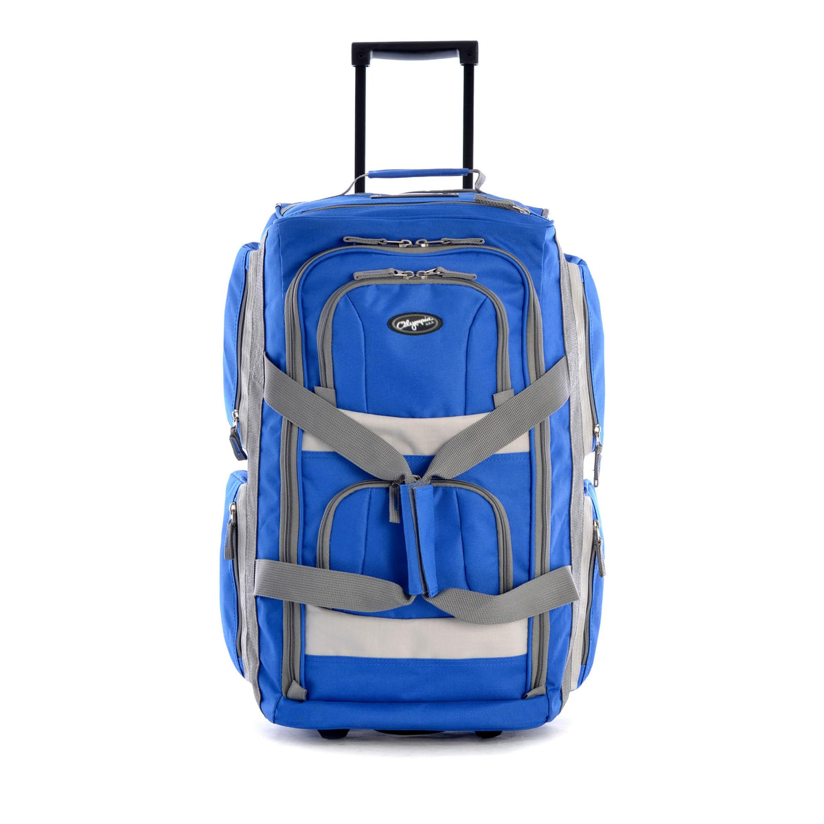 Olympia U.S.A. 33 inch Jumbo Size 8 Pockets Wheeled Rolling Duffel Bag Water Resistant Luggage Lightweight Travel Suitcase with Retractable Handle