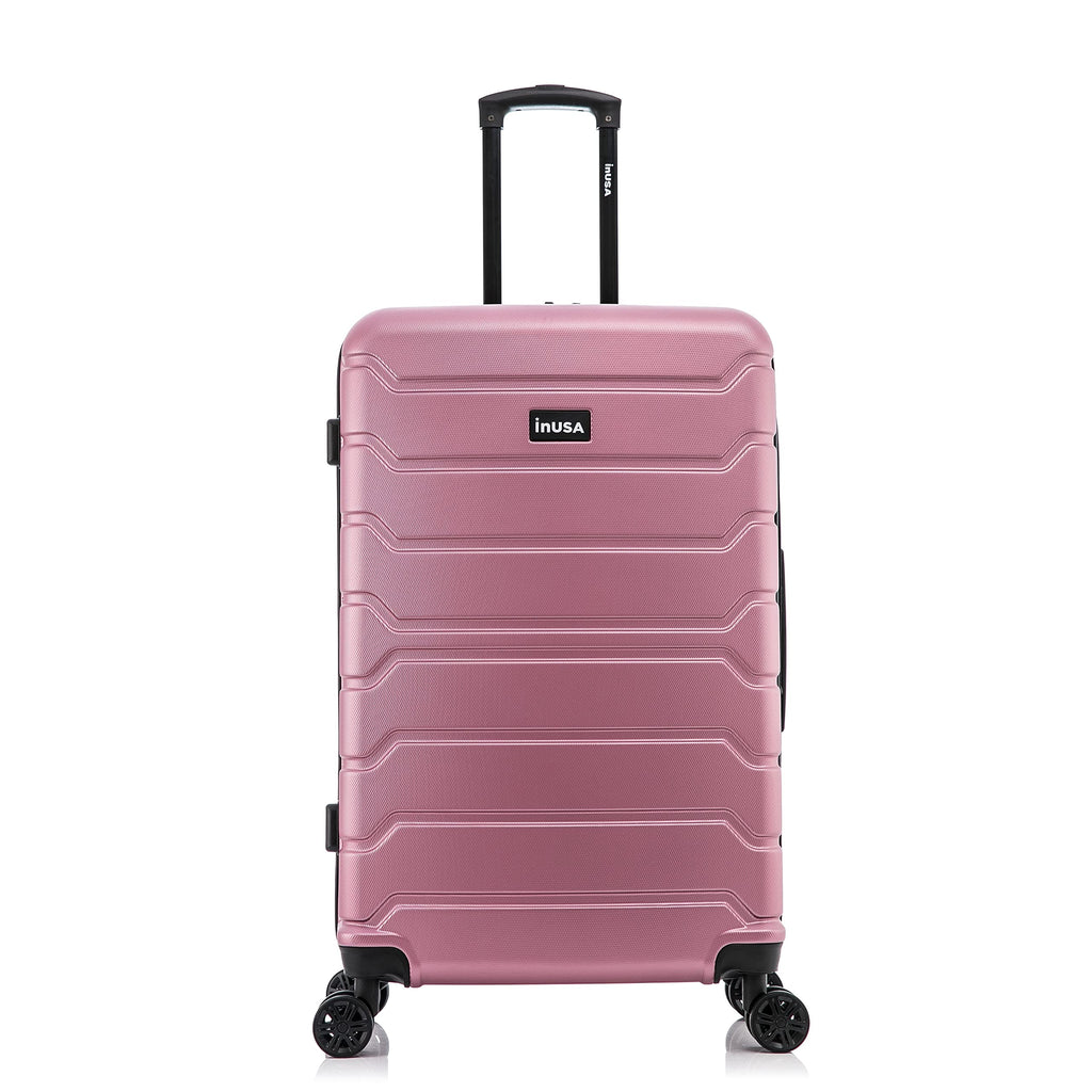 InUSA TREND Luggage with Spinner Wheels | Durable Lightweight Hardside Suitcase, Travel bag with Handle and Trolley, 28-Inch Large Checked luggage | Rose Gold