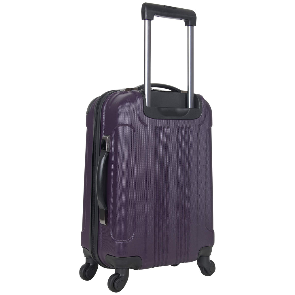 Kenneth Cole Reaction Out Of Bounds 20-Inch Carry-On Lightweight Durable Hardshell 4-Wheel Spinner Cabin Size Luggage, Deep Purple