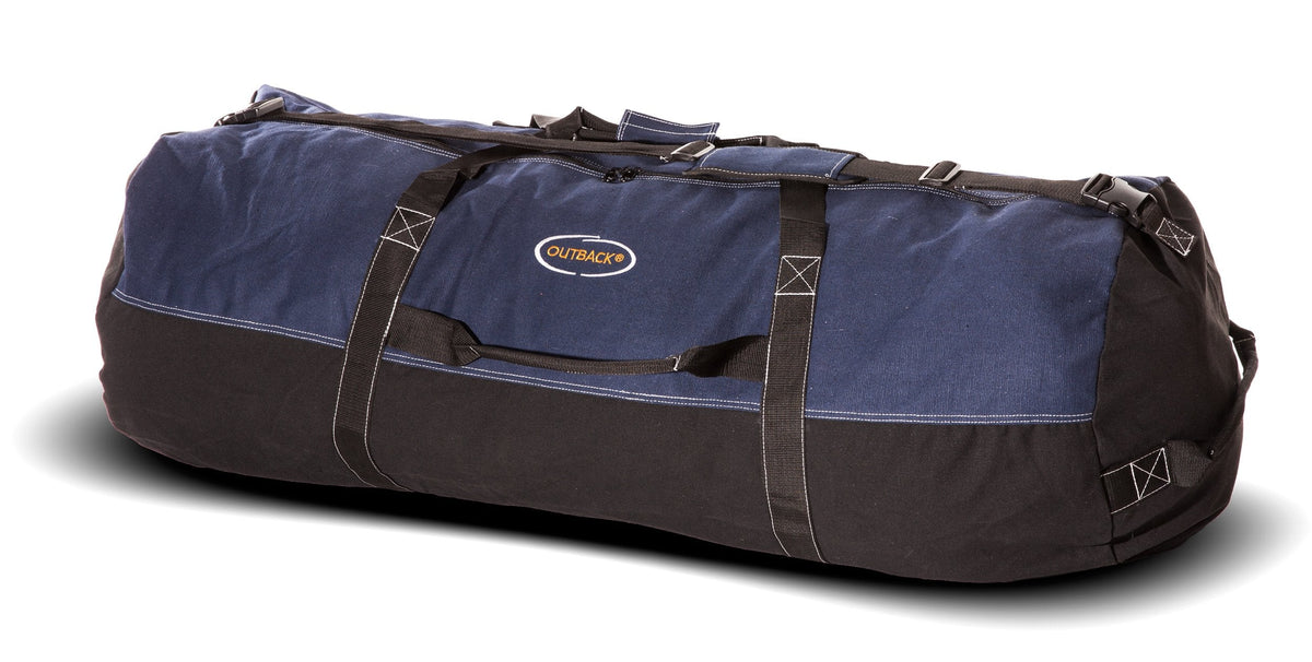 Ledmark Heavyweight Cotton Canvas Outback Duffle Bag, Giant 48" x 20", Blue