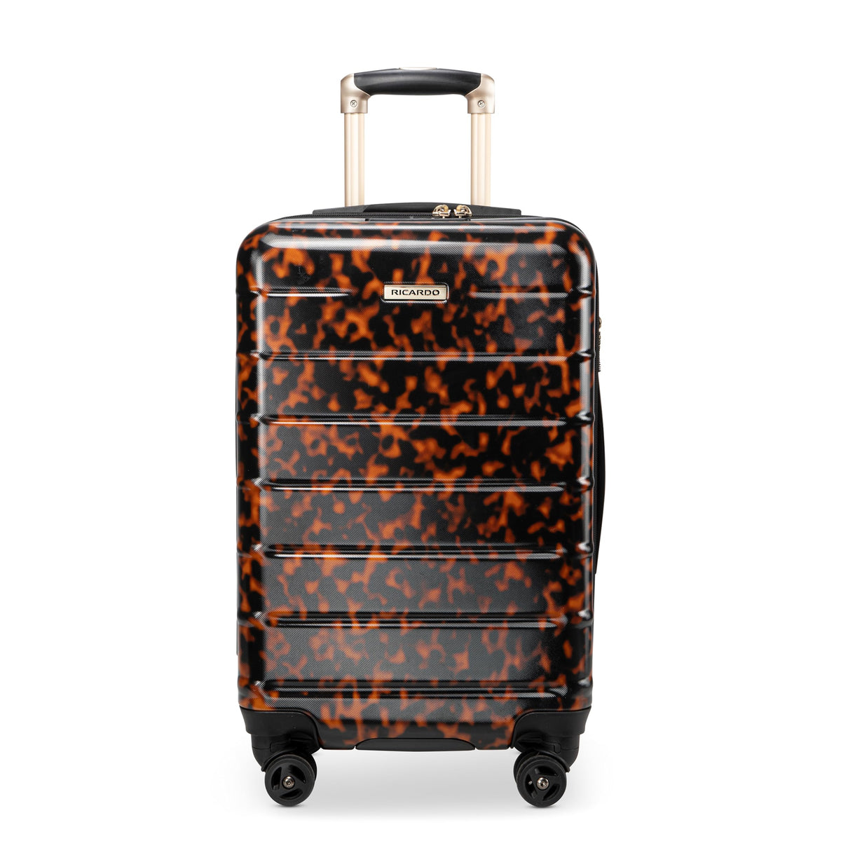Ricardo Beverly Hills Cambria Hardside Luggage | Stylish Suitcase with Wheels for Effortless Travel, Expandable and Secure TSA-Locked Packing, 20-inch Carry-On, 22x14x9, Tortoise