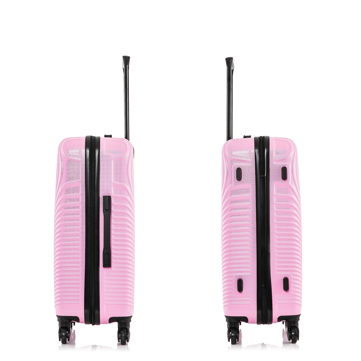 DUKAP INCEPTION Luggage with Spinner Wheels | Durable Lightweight Hardside Suitcase, Travel Bag with Handle and Trolley, 24-Inch Medium Checked Luggage | Pink
