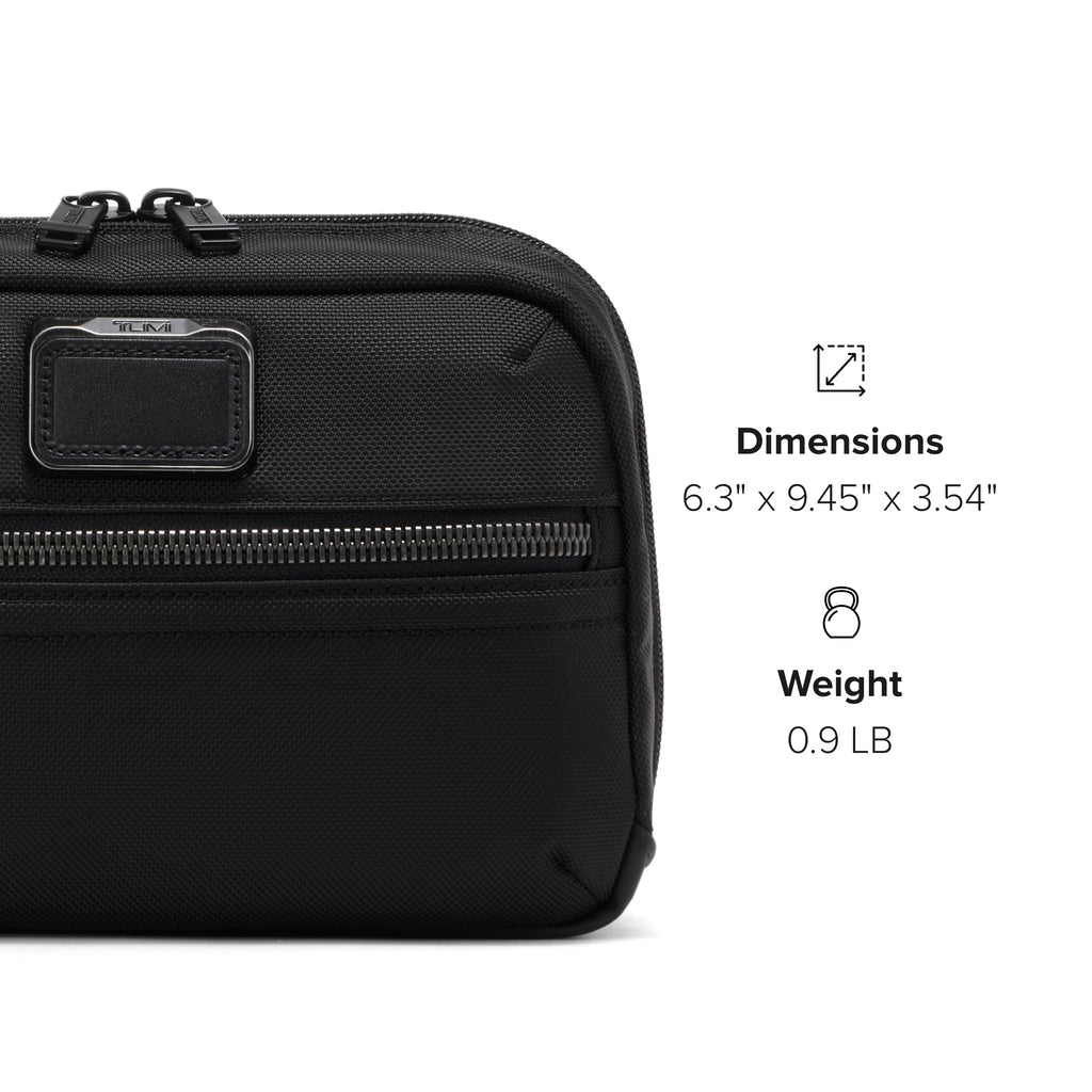 TUMI - Alpha Bravo Response Travel Kit - Men's Travel Organizer - Hanging Toiletry Bag - 6.3" X 9.5" X 3.5" - Black