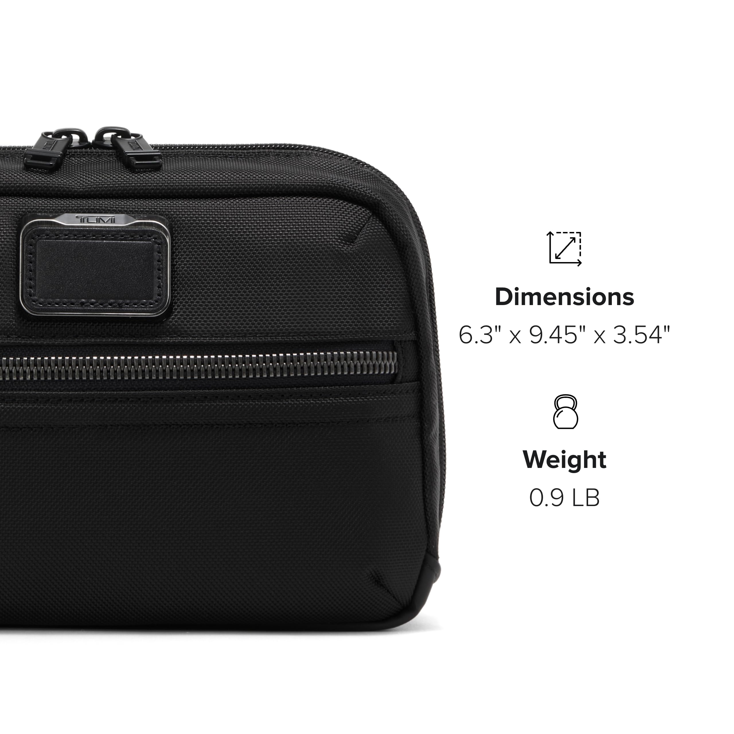 TUMI - Alpha Bravo Response Travel Kit - Men's Travel Organizer - Hanging Toiletry Bag - 6.3" X 9.5" X 3.5" - Black