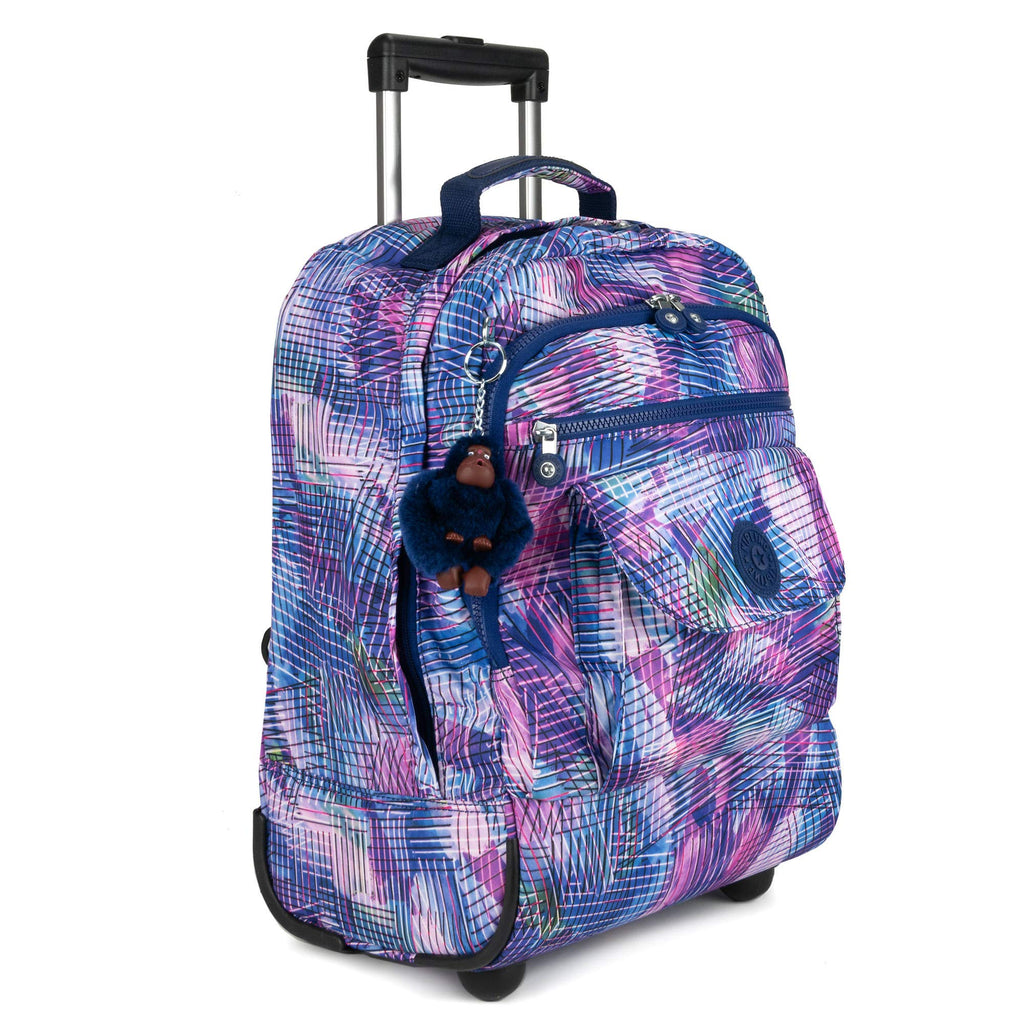 Kipling Sanaa Large Printed Rolling Backpack Radiant Splash