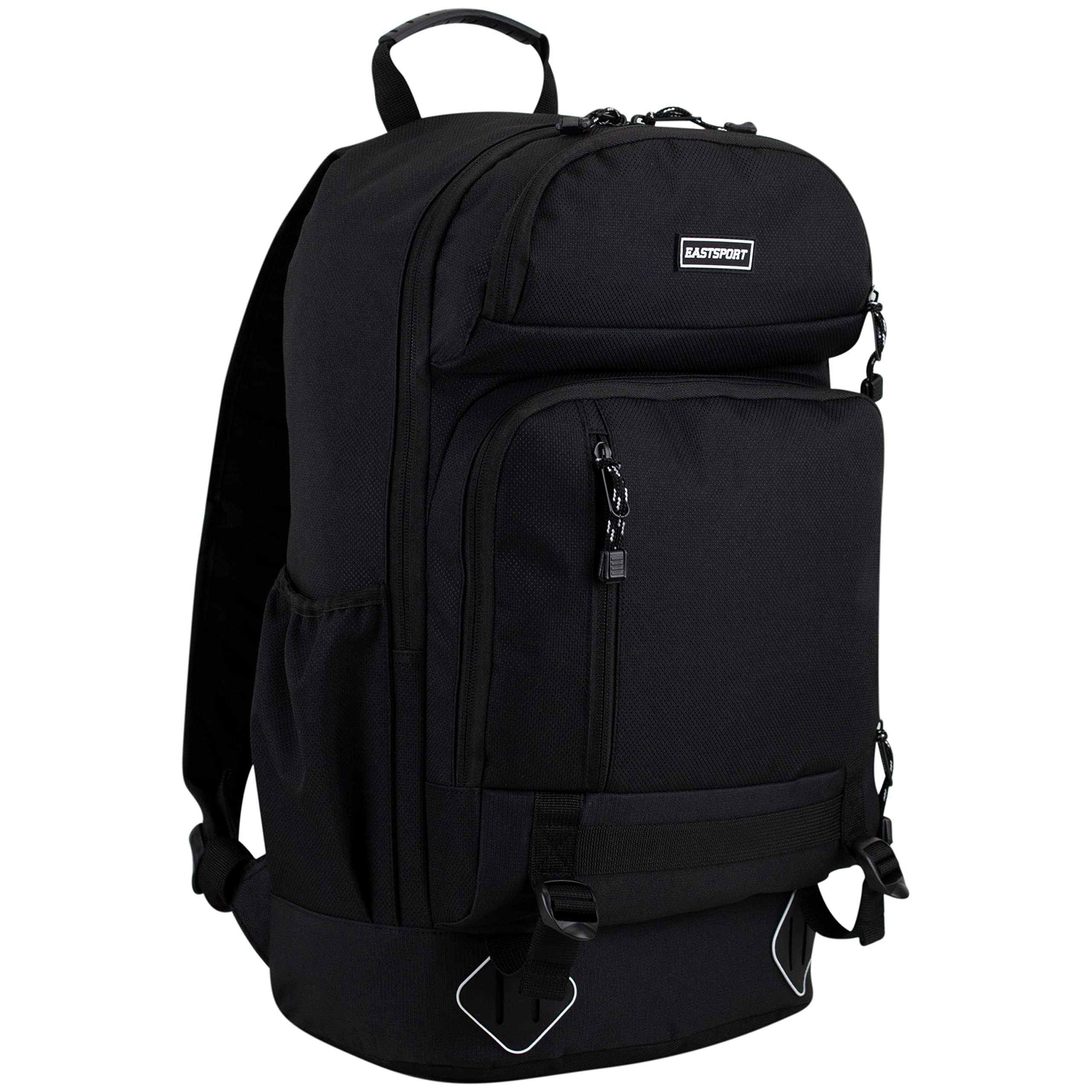 Eastsport Outdoors Elevated Hiking Travel Weekender Carry On Bookbag Daypack Rusksack Large Bag Backpack, Black
