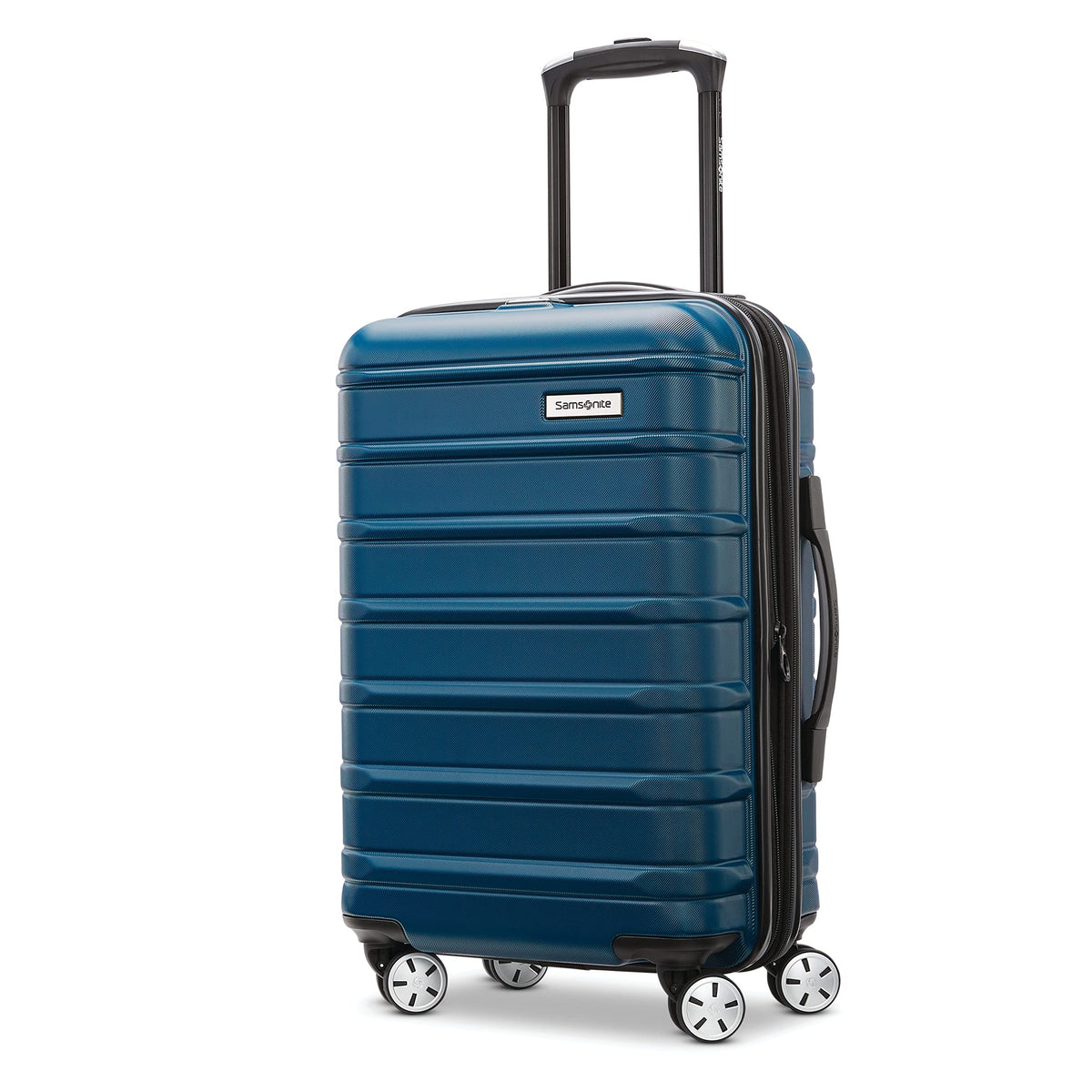 Samsonite Omni 2 Global Carry-On Spinner Luggage - Compact Size For International Travel - Airline-Approved - Features Expandable Polycarbonate Shell, 360° Wheels, USB Power Hub - Lagoon Blue