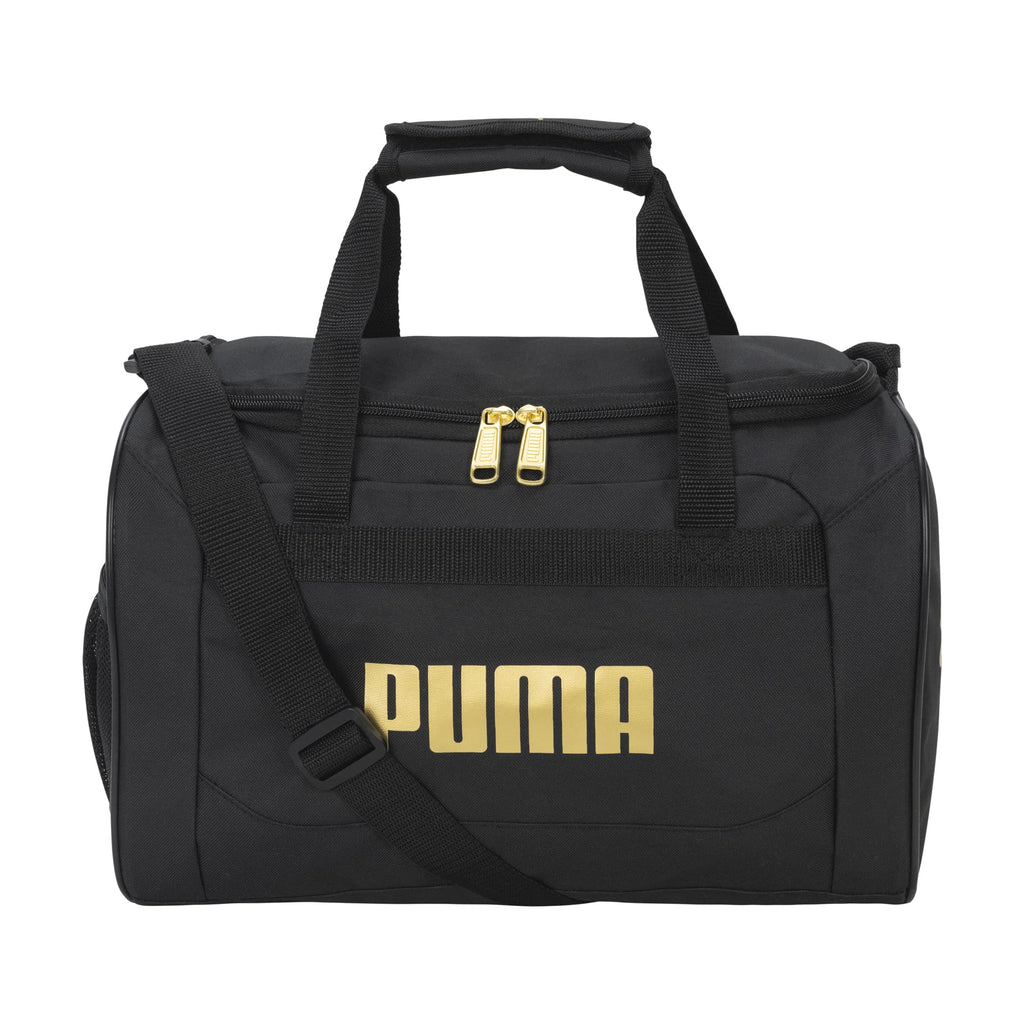 PUMA Kids' Transformation 14" Youth Duffel Bag, Black/Gold, OS