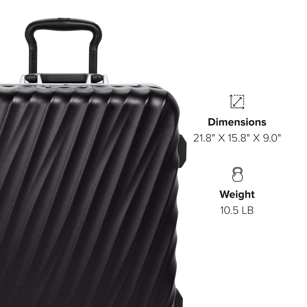 TUMI 19 Degree Frame Continental 4 Wheel Carry-On - Lightweight Suitcase - Hard Shell Luggage - 21.8" X 15.8" X 9.0" - Black Textured