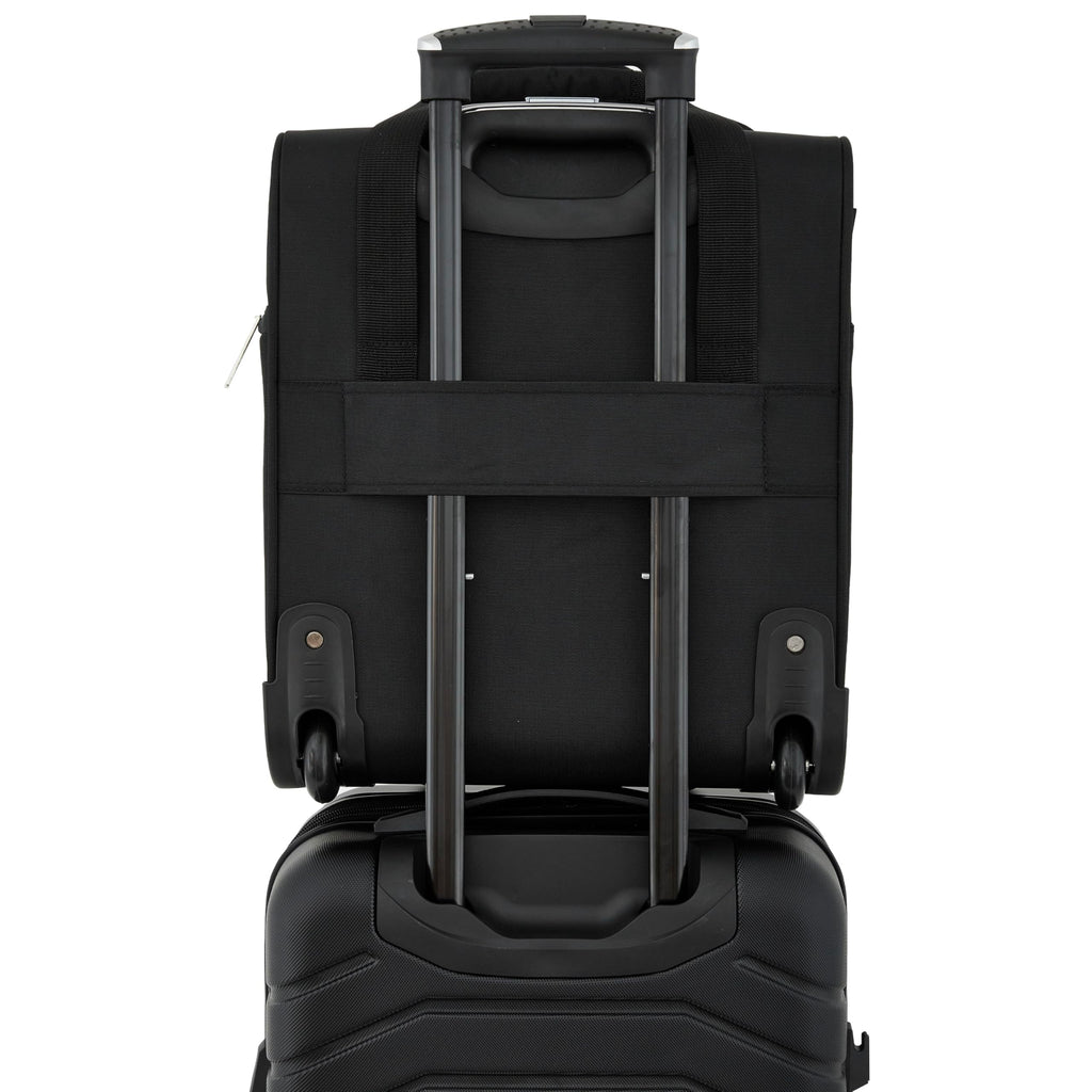 French Connection 16" Underseat Carry-On Luggage with USB/USB-C Ports, Black