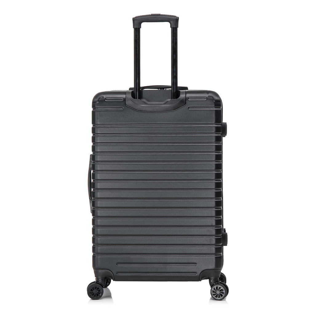 InUSA DEEP Luggage with GEL Handle | Spacious Traveling Suitcases Travel Suitcase with Dual Spinner Wheels and Studs | 28 Inch Large Hardside Luggage | Black