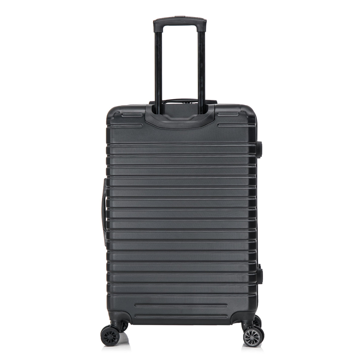 InUSA DEEP Luggage with GEL Handle | Spacious Traveling Suitcases Travel Suitcase with Dual Spinner Wheels and Studs | 28 Inch Large Hardside Luggage | Black
