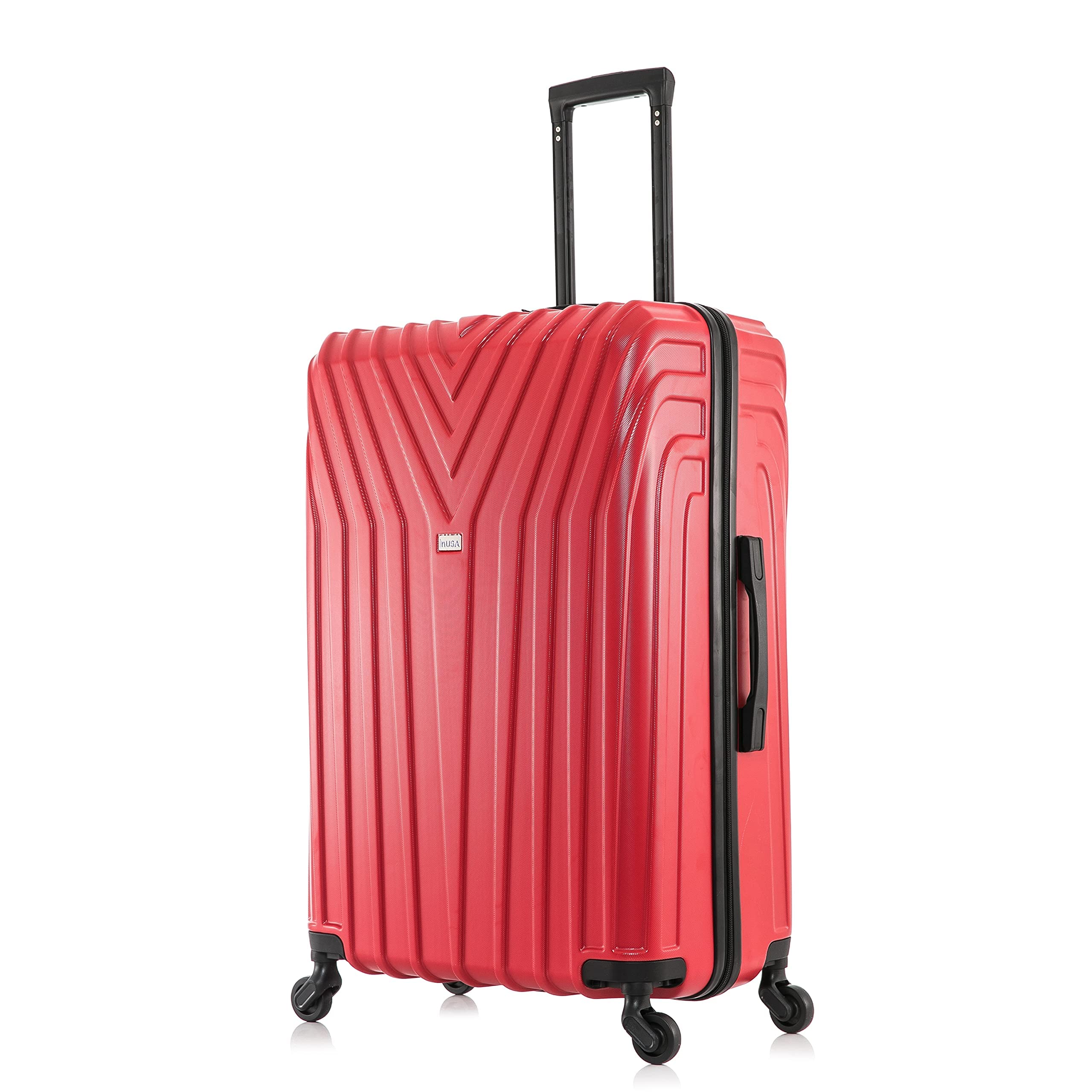 InUSA VASTY Luggage with Spinner Wheels | Durable Lightweight Hardside Suitcase, Travel Bag with Handle and Trolley, 28-Inch Large Checked Luggage | Red
