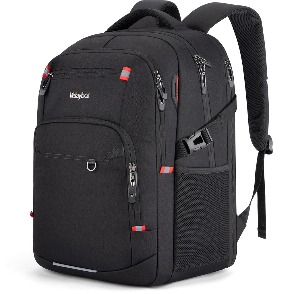 Velaybor 40L Expandable Laptop Backpack, Anti-thief Travel Backpack, Airline Approved Business Waterproof Carry on Luggage, Fits 15.6" Laptop for Men Women