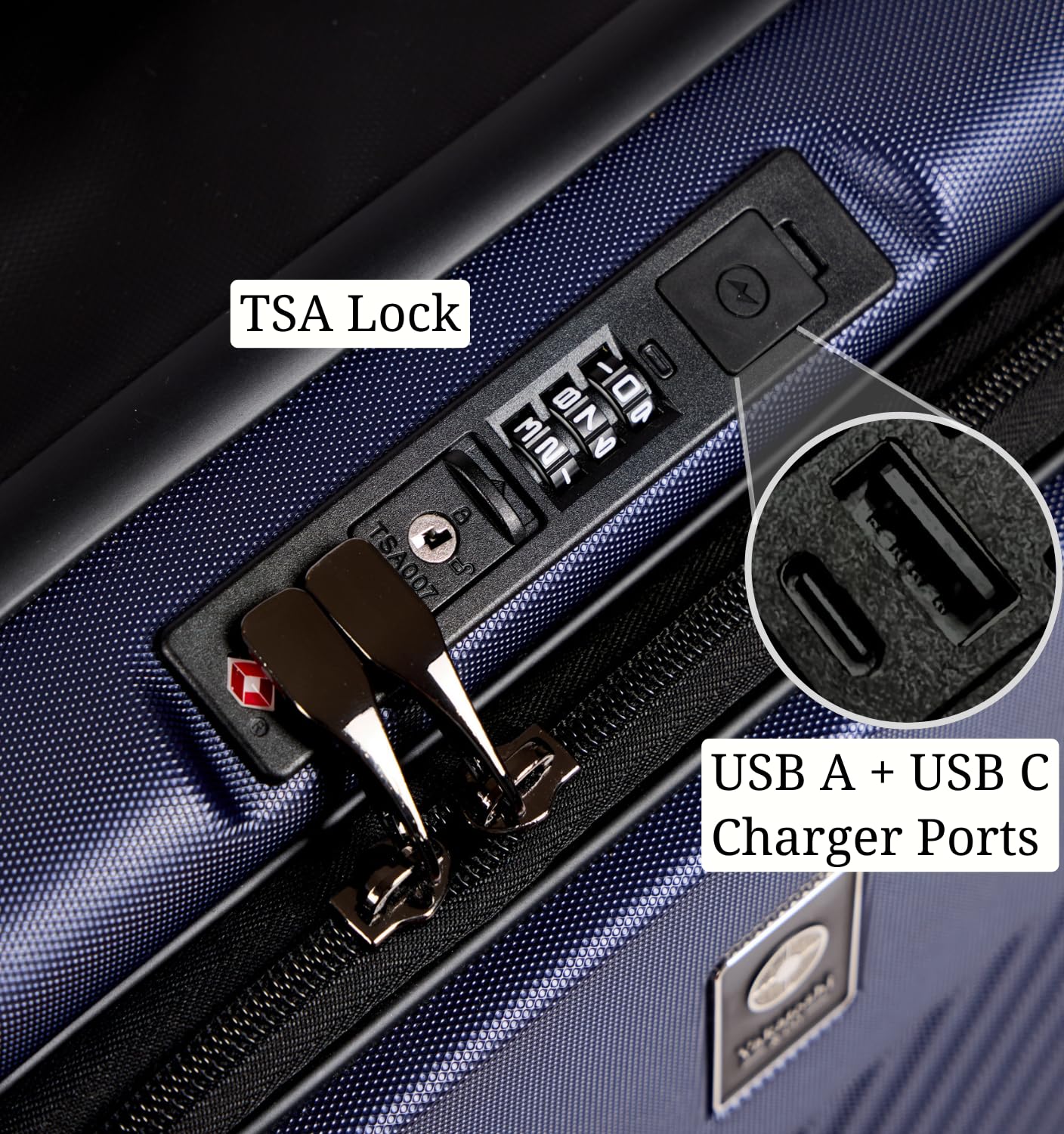 22-Inch Foldable Expandable Carry-On Spinner – Lightweight Airline-Approved Hardside Suitcase with USB Charging Port, TSA Lock, Laptop Sleeve, Bag Hook, Cup Holder, Phone Holder 22x14x9