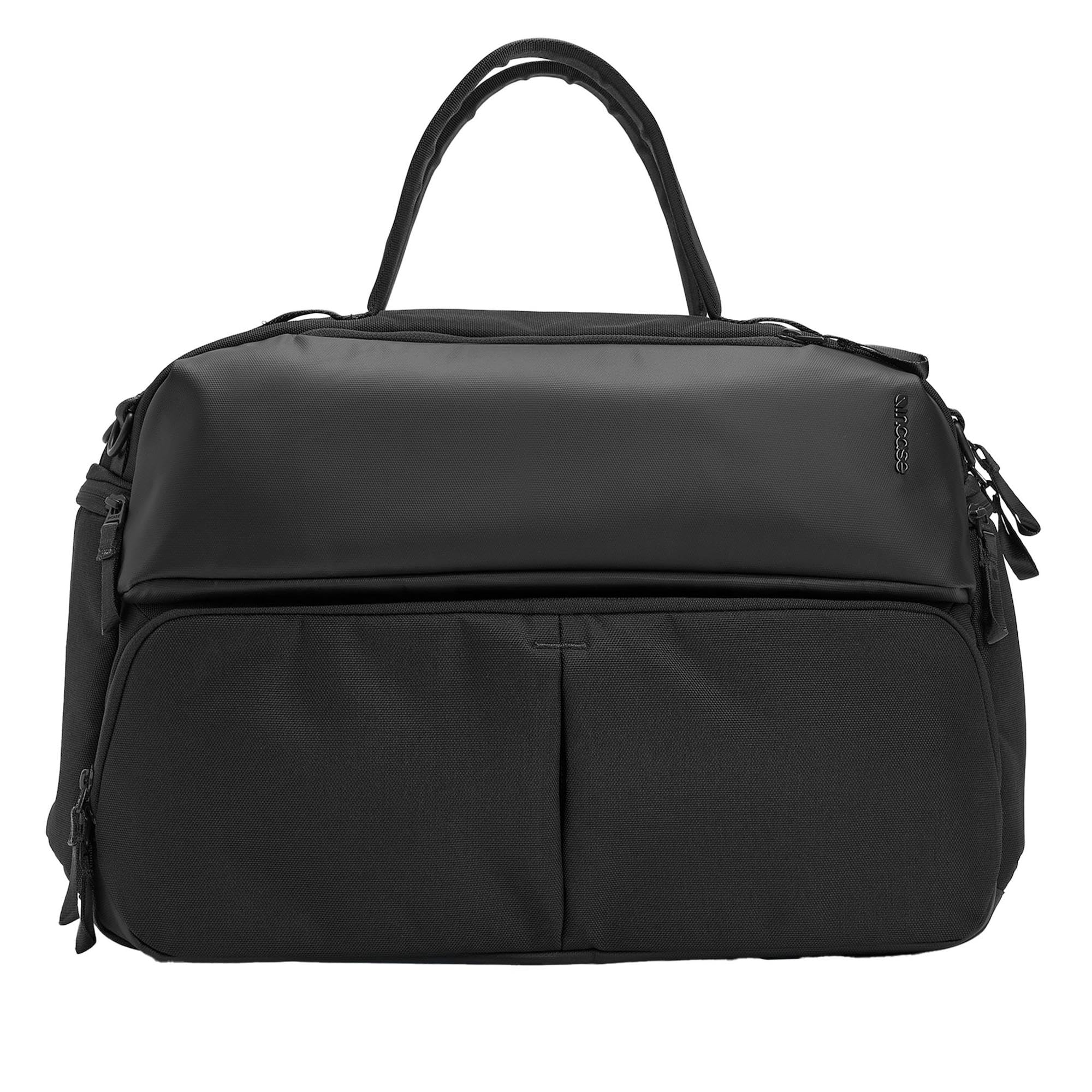 Incase A.R.C. Duffel with ReSpun 100% Recycled Polyester – 40L, Two-Way Zipper, Quick Access Pockets, 16” Laptop Storage Pocket, Travel Pass-Through, Adjustable Strap, Internal Organization, Black