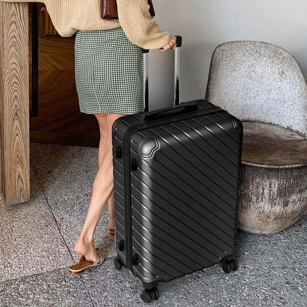 Apelila 4 Piece Hardshell Luggage Set - Lightweight Hardside Suitcase with Spinner Wheels for Family Travel (18"/20"/24"/28")