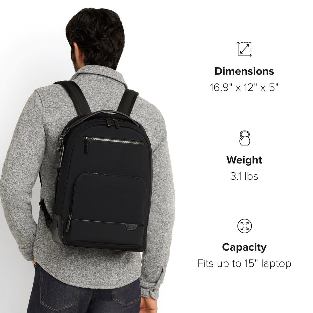 TUMI Harrison Warren Backpack - 15-Inch Laptop Backpack - Stylish Women's & Men's Backpack for Travel & Business - Black