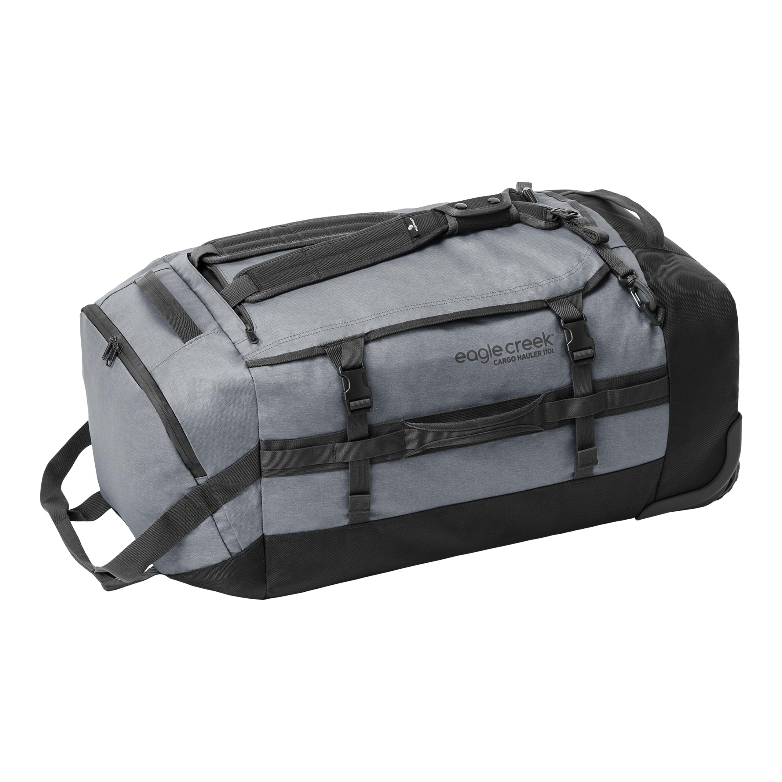 Eagle Creek Cargo Hauler Wheeled Duffel - Durable Duffel Bag for Travel - Easy Access Compartment - Deployable Backpack Straps - Lockable Zipper Opening - Charcoal - 110L