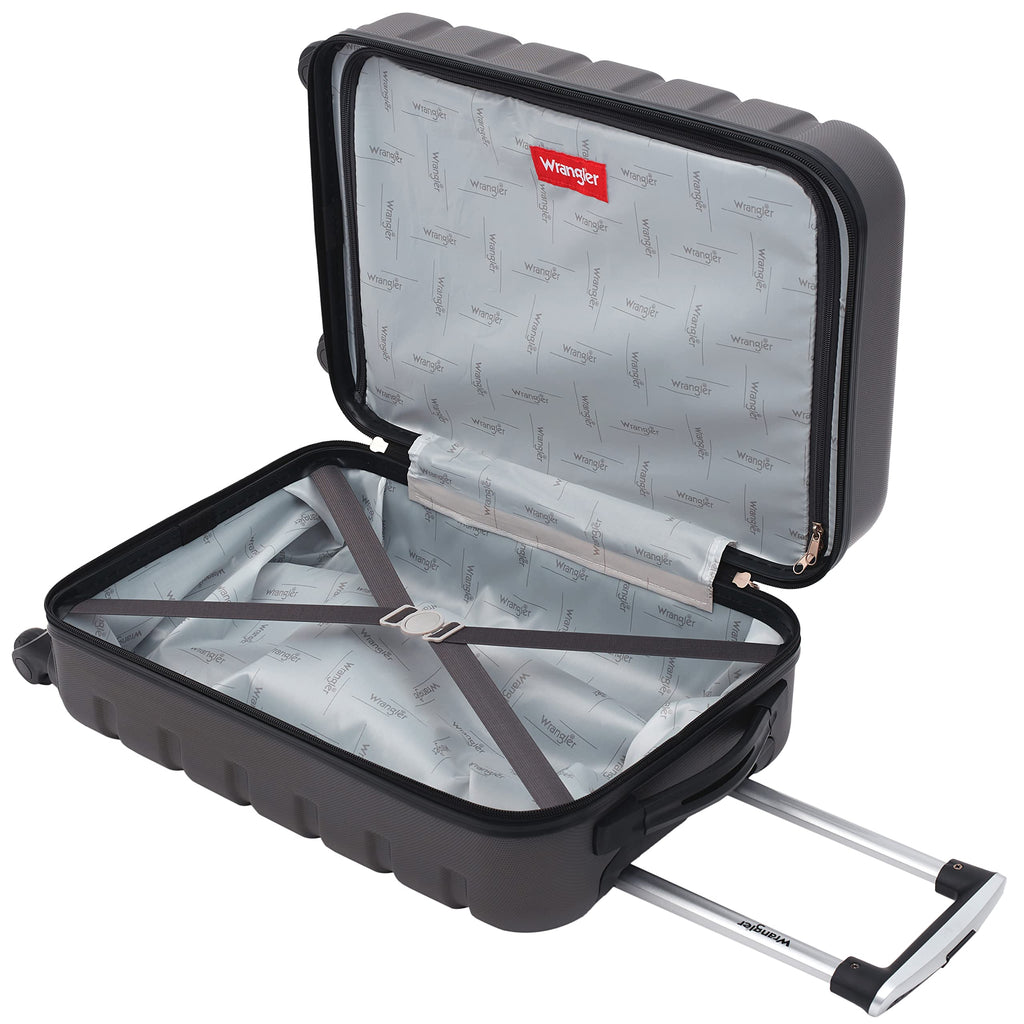 Wrangler 22" Hardside Spinner Carry-On Luggage, Charcoal