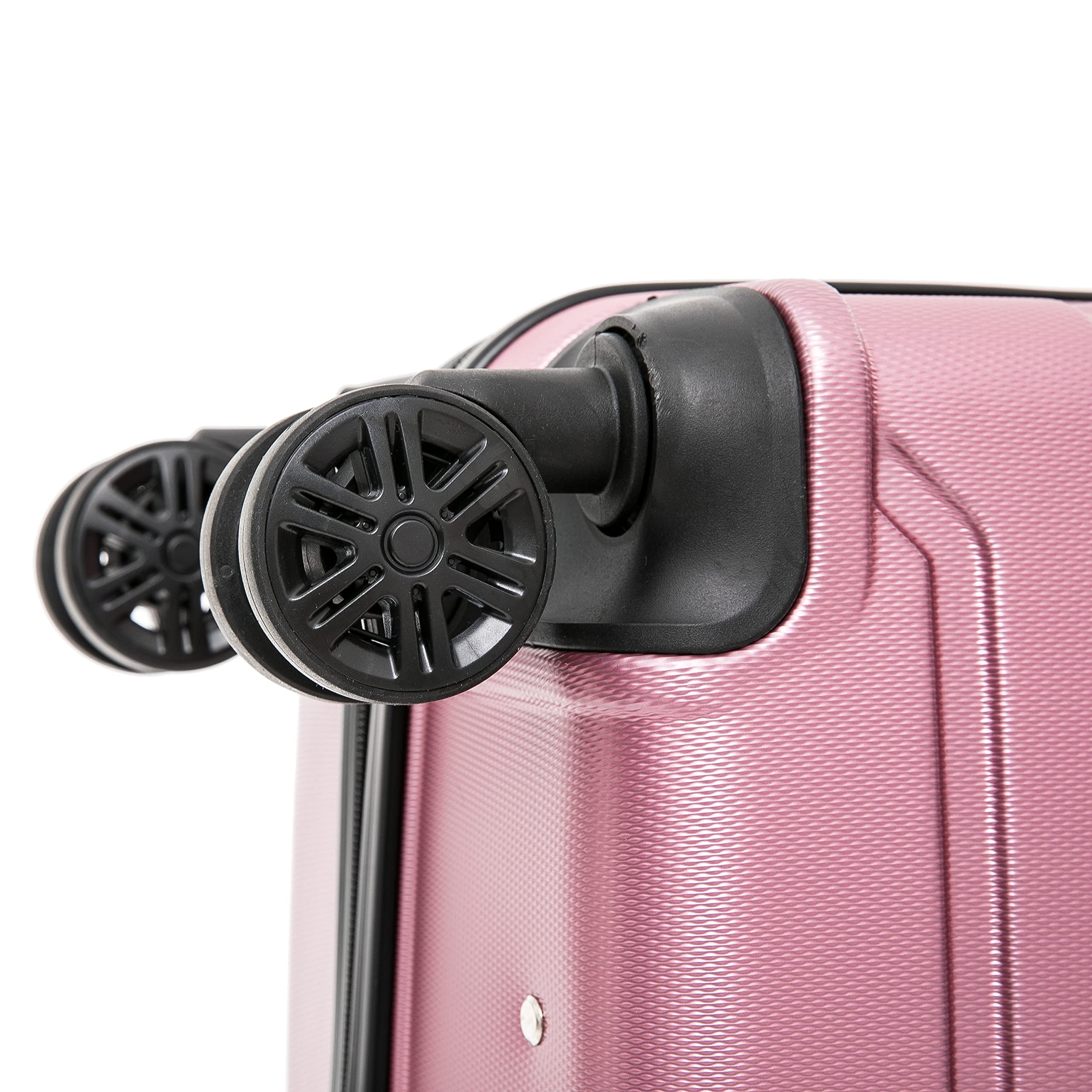 InUSA TREND Luggage with Spinner Wheels | Durable Lightweight Hardside Suitcase, Travel bag with Handle and Trolley, 28-Inch Large Checked luggage | Rose Gold
