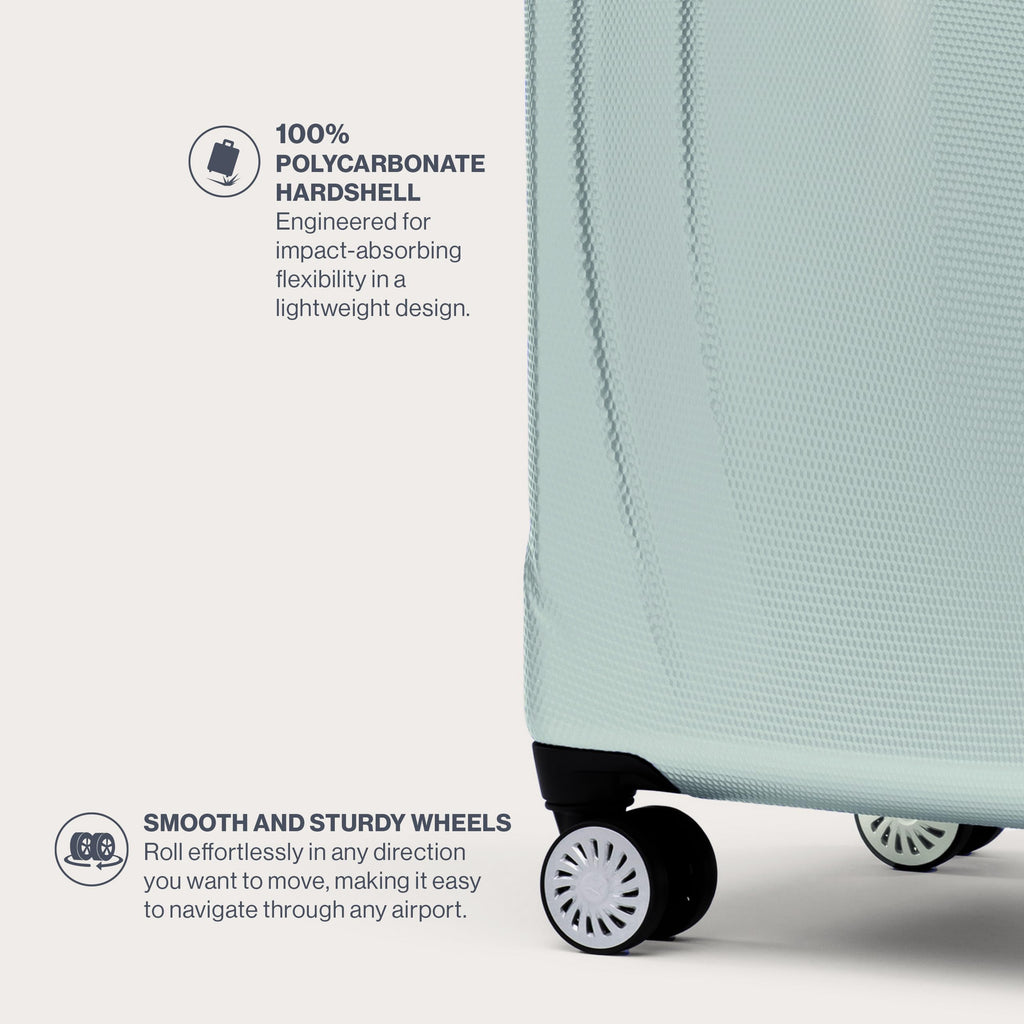 Travelpro Pathways 3 Hardside Expandable Luggage, 8 Spinner Wheels, Lightweight Hard Shell Suitcase, Cloud Grey, 3 Piece Set (21/25/28)