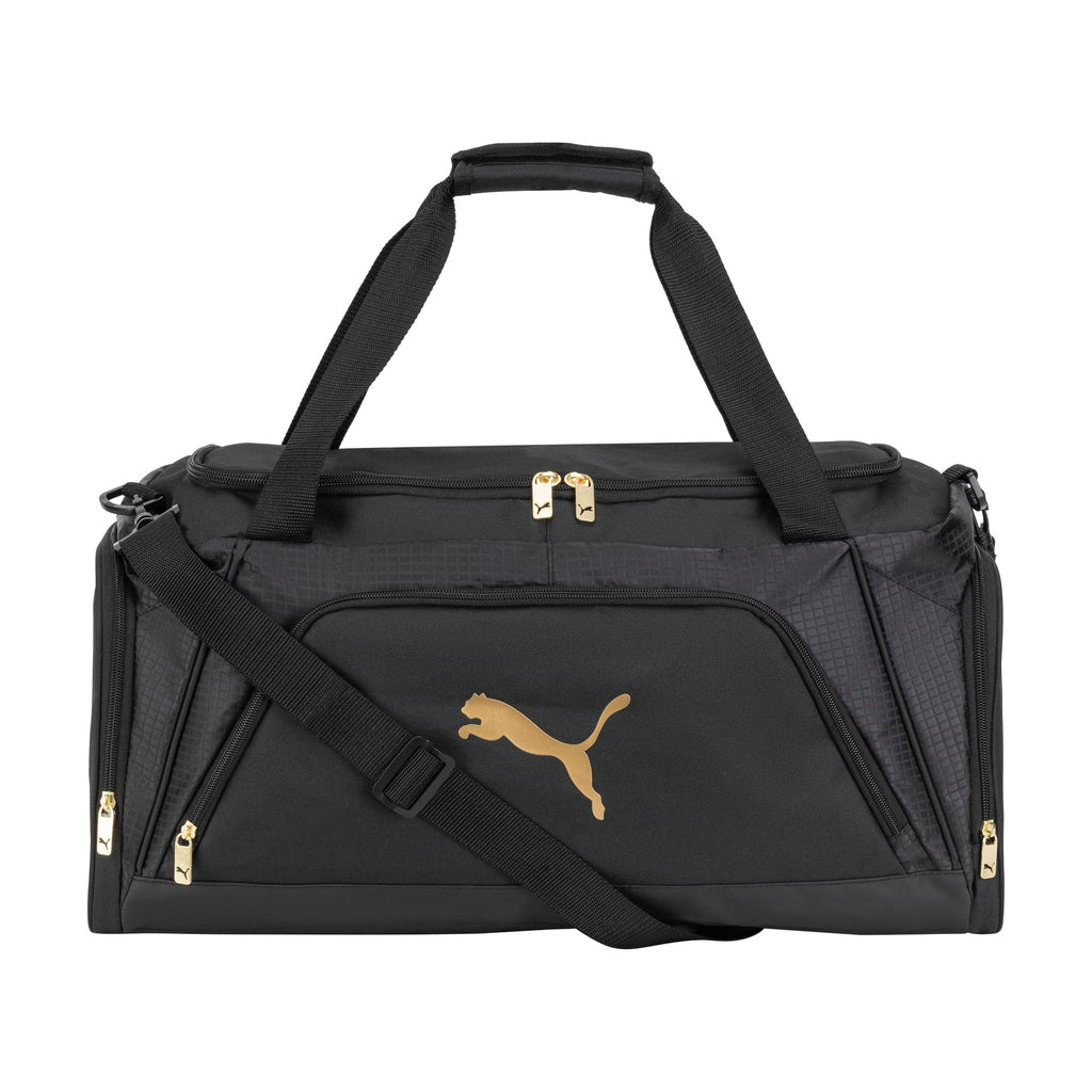 PUMA Accelerator Duffel Bag, Black/Gold, OS