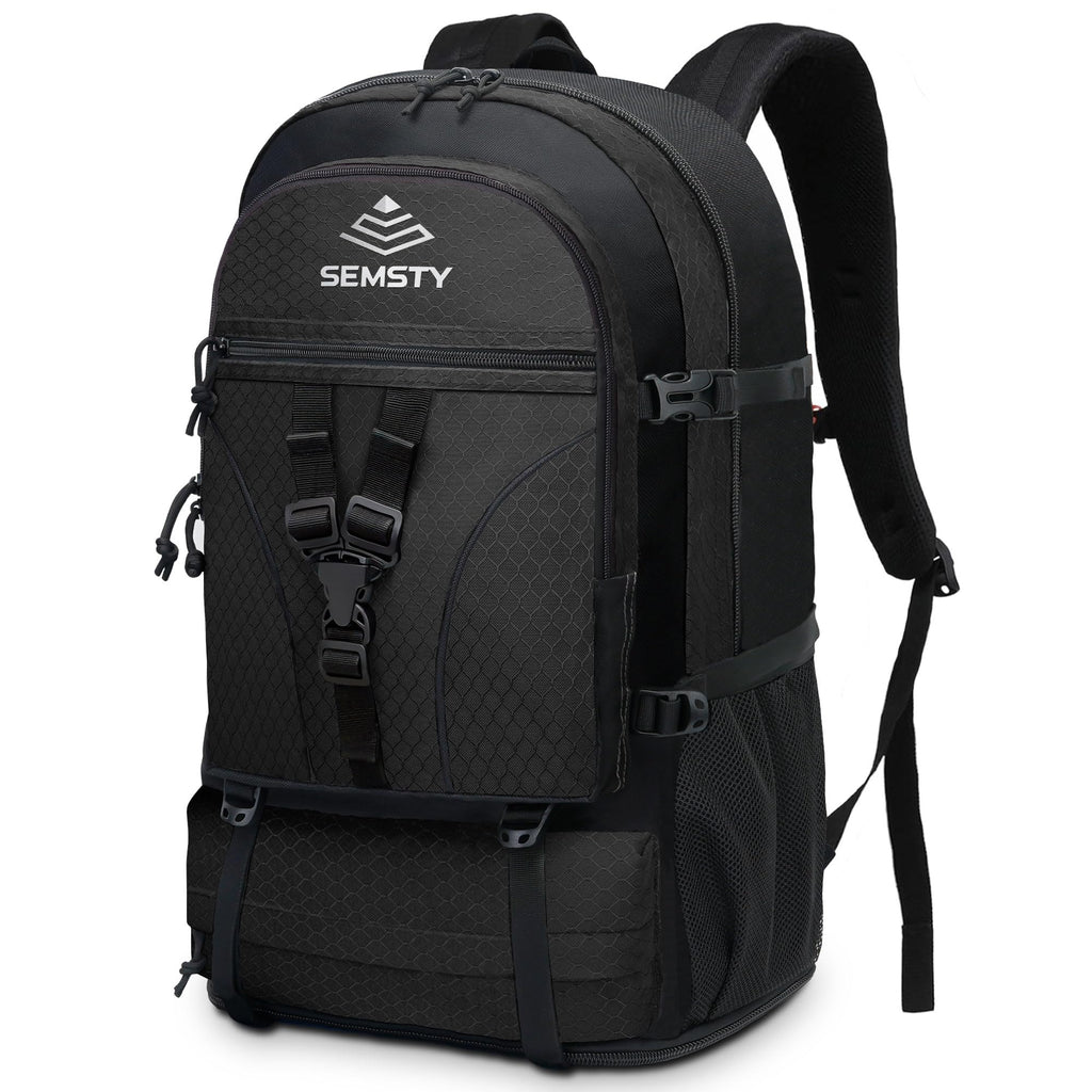 SEMSTY Hiking Backpack, 30L/40L/50L Expandable Hiking Backpack for Men and Women, Travel Backpack Flight Approved