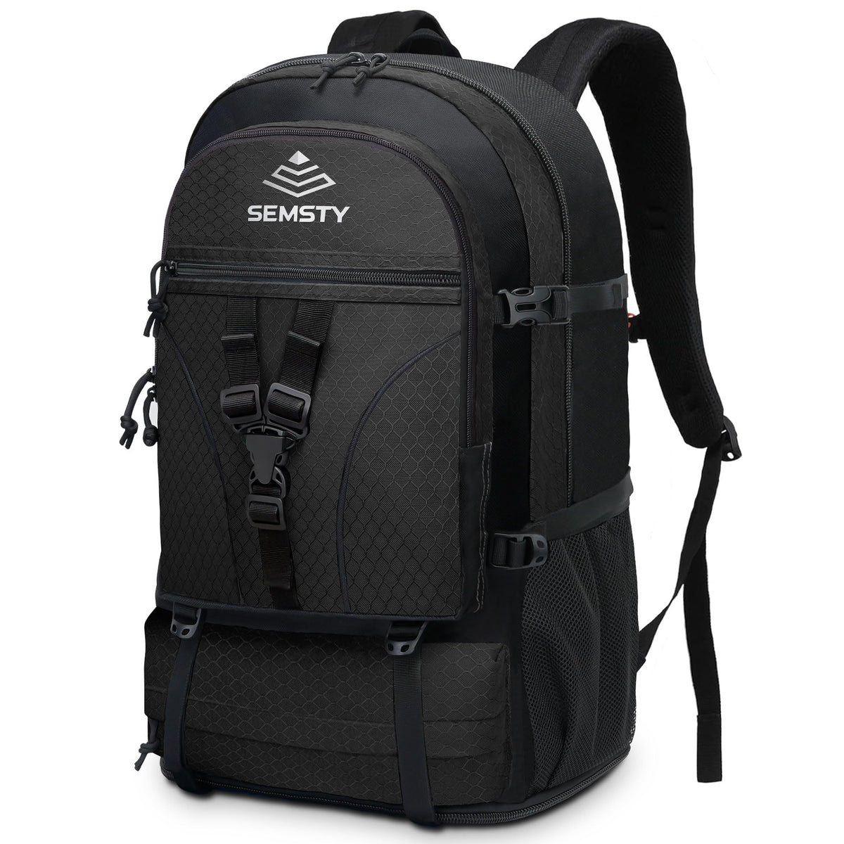 SEMSTY Hiking Backpack, 30L/40L/50L Expandable Hiking Backpack for Men and Women, Travel Backpack Flight Approved